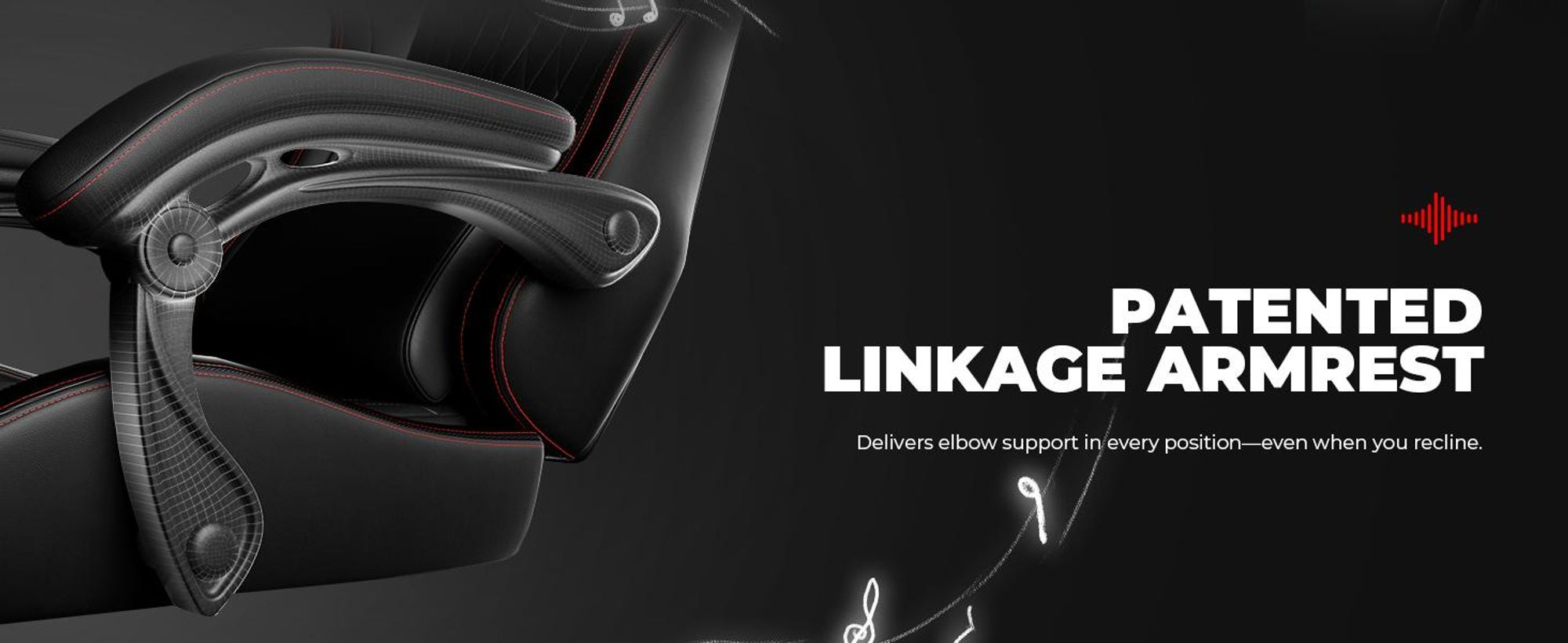 GTPLAYER Gaming-Stuhl ACE PRO, Ergonomischer Bürostuhl Neigbare Armlehnen Mit Fußstütze, Hi-Fi Lautsprecher, Beeindruckende Klang-atmosphäre, Rotwein
