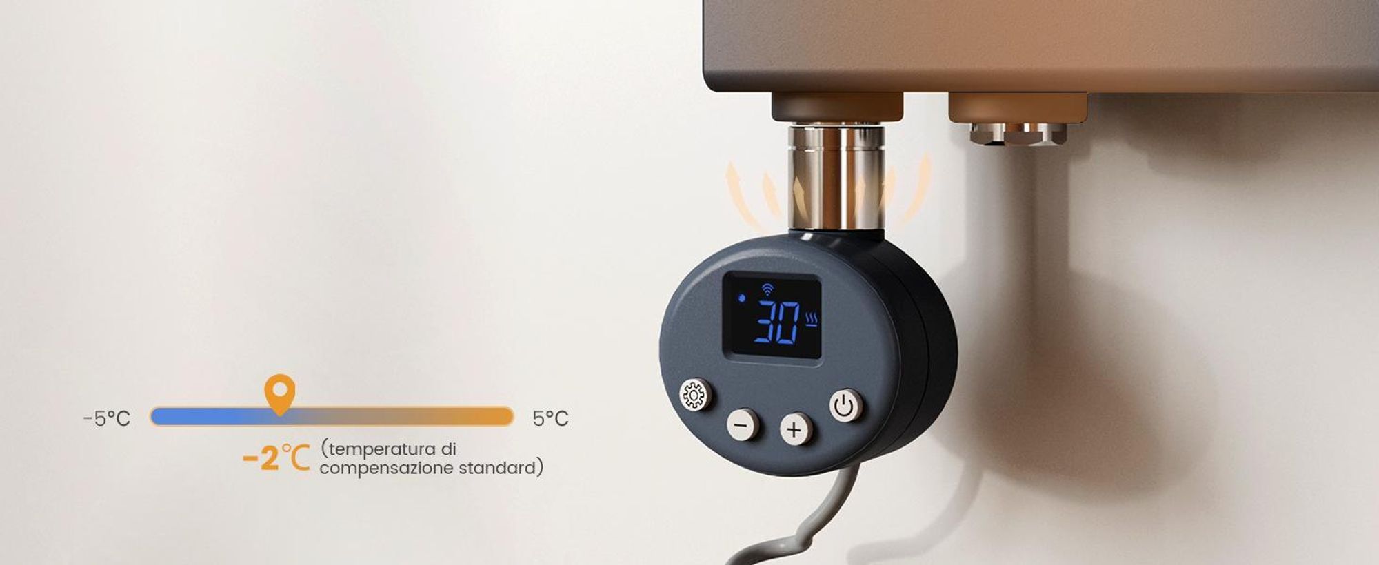 EMKE Radiatore da bagno elettrico con controllo tramite app Wi-Fi Termostato Scaldasalviette 1320 x 500 mm Antracite Portasciugamani 800 W Asciugamani