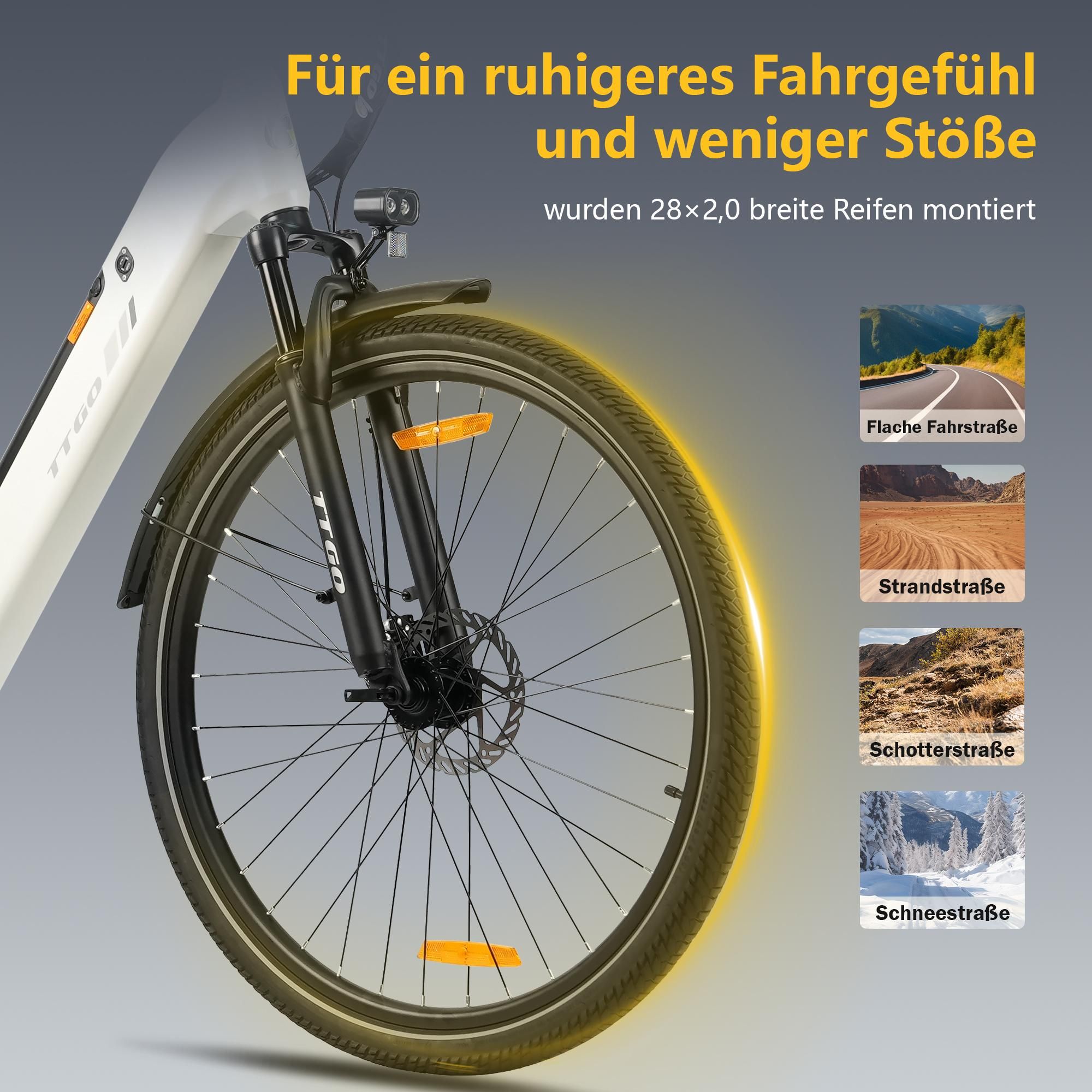 18Ah 28Zoll E-Bike, Elektrofahrrad E-Cityrad E-Bikes & E-HollandräderPedelec Unisex 7Gang E-Citybike 25KM/H für Damen und Herren Wasserdicht IP54 2026
