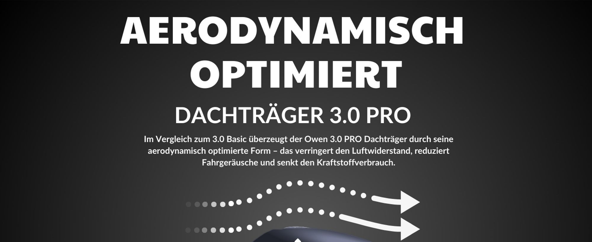 Owen Dachträger 3.0 Pro Schwarz 135cm - Universal Dachträger für geschlossene & bündige Reling | 90 kg Tragkraft | 2 min Montage | & GS