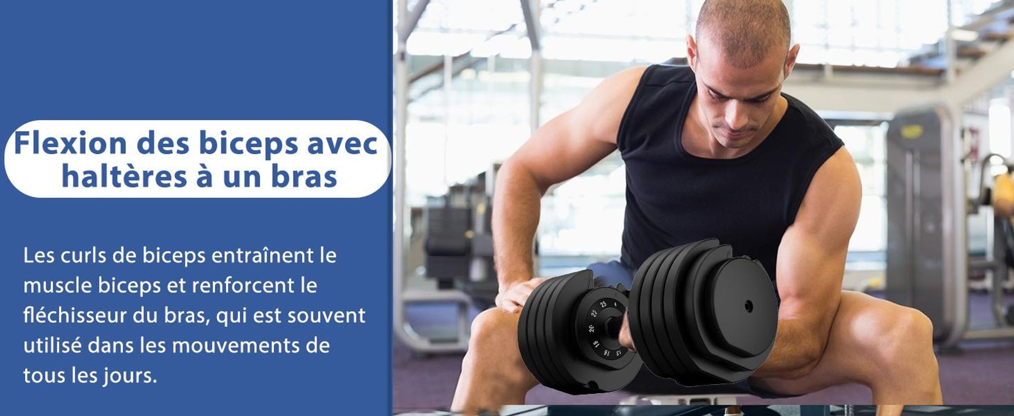 DH FitLife Haltères Réglables 4 à 25 KG, Ensemble 10 en 1, Poids Variables pour Musculation