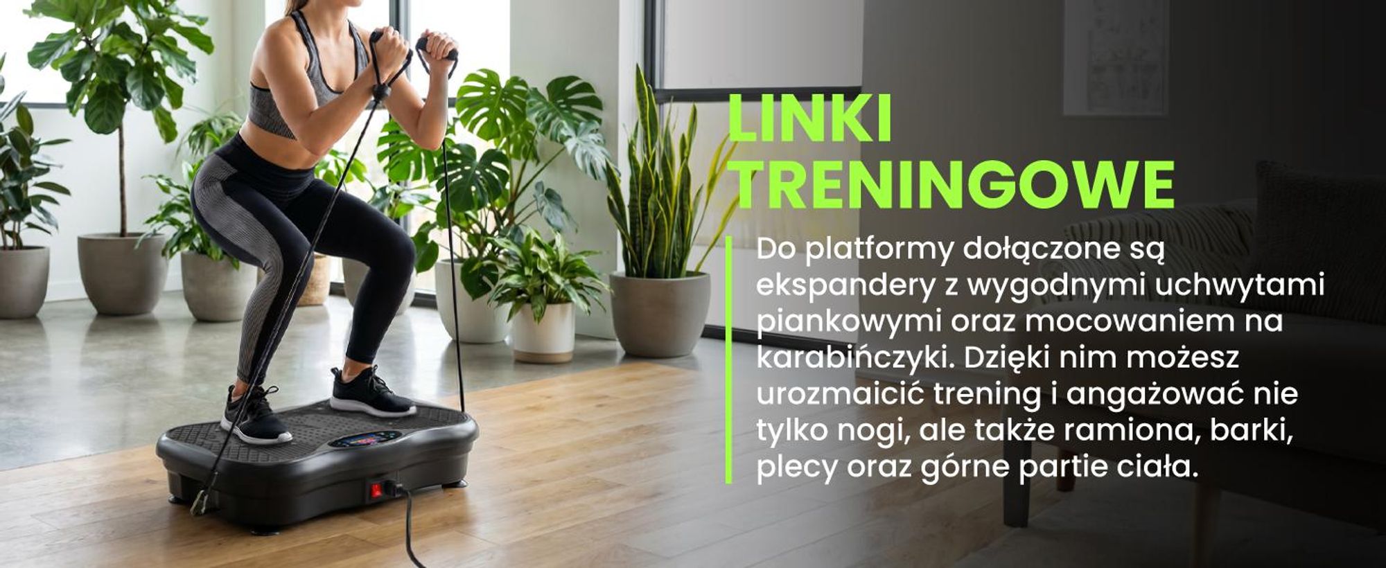 Platforma wibracyjna do ćwiczeń o mocy 150W z pilotem głośnikiem ekspanderem do 150 kg
