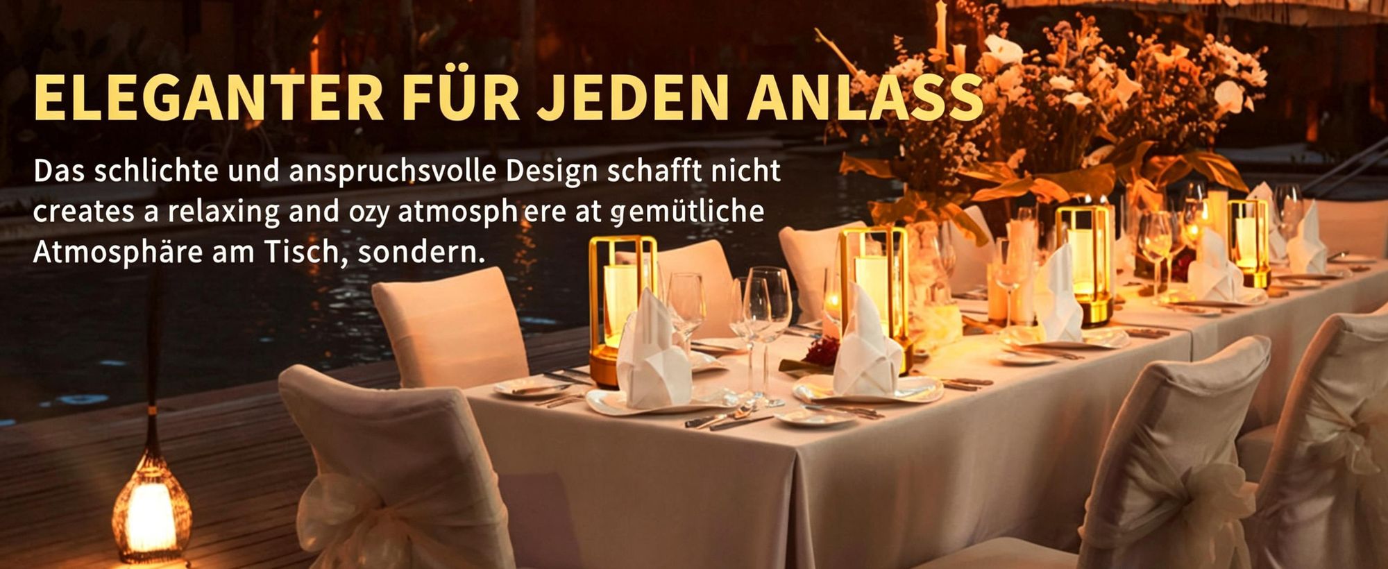 Tragbare Innen-/Außentischlampe aus Metall, kabellose wiederaufladbare LED-Lampe, 3 Farben stufenlos dimmbar, Beleuchtung für Restaurant/Schlafzimmer