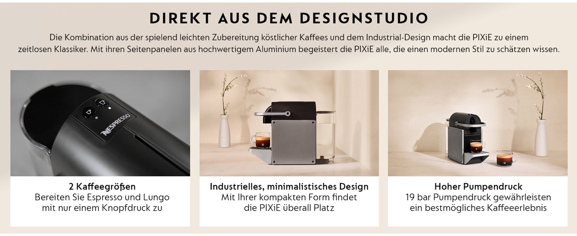NESPRESSO ORIGINAL | PIXiE Redesign | Kaffeekapselmaschine von Krups | Titan
