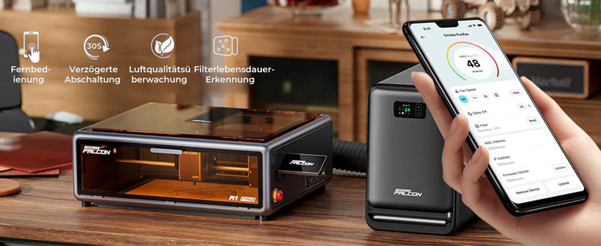 Creality Rauchreiniger: Falcon AP1 für Falcon A1/Falcon A1 Pro Maschine