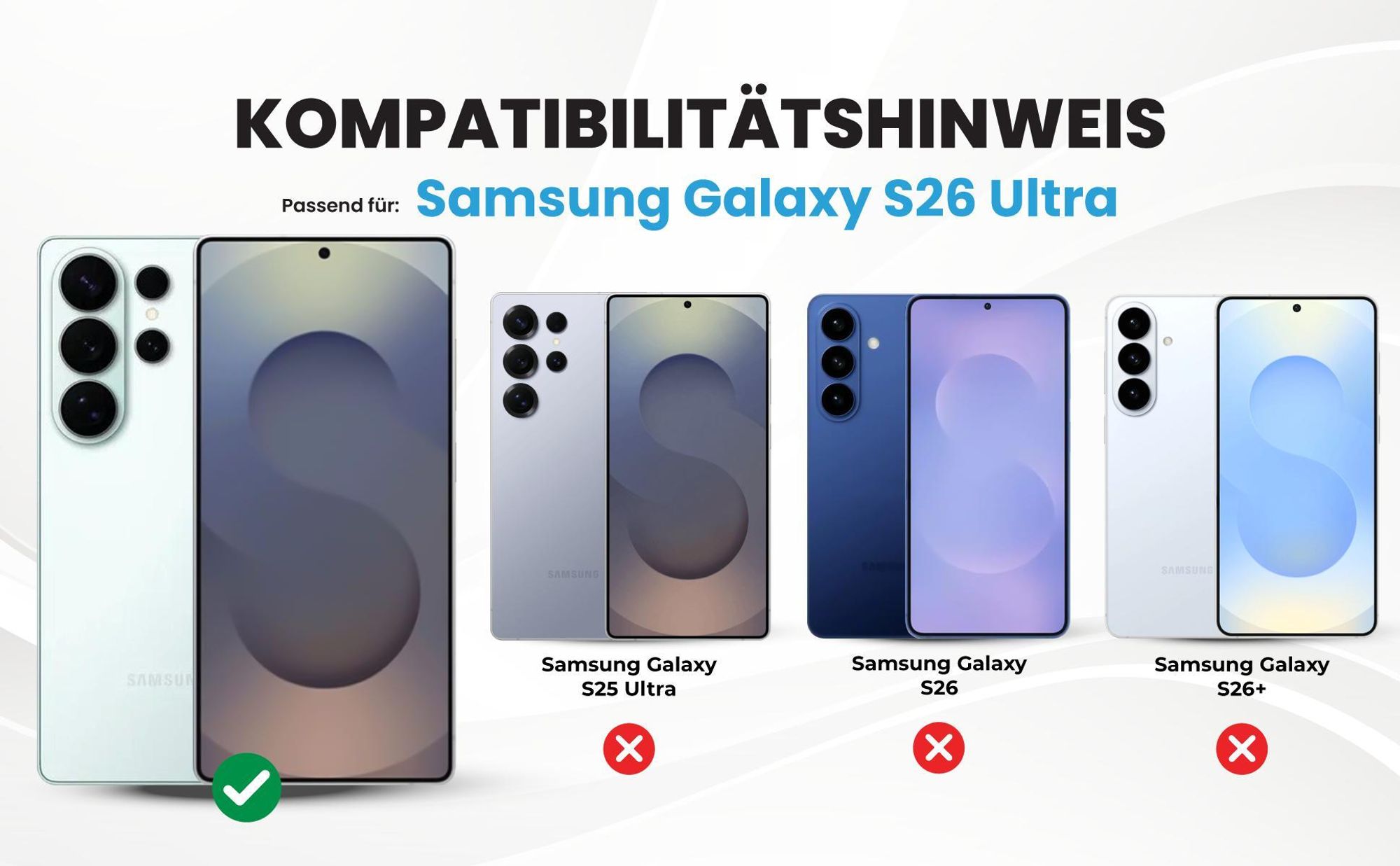 Kompatibilitätshinweise Hülle für Samsung Galaxy S26 Ultra