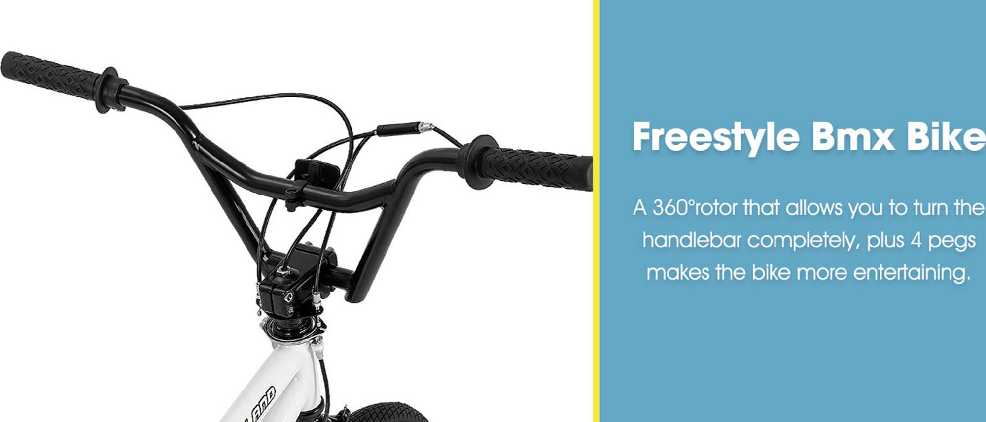 Hiland 20 Zoll Kinder BMX Fahrrad für Jungen Mädchen, 360 Grad Rotor Freestyle, 4 Pegs Single Speed Kinder BMX Fahrrad,Doppel-U-Bremse, Rot