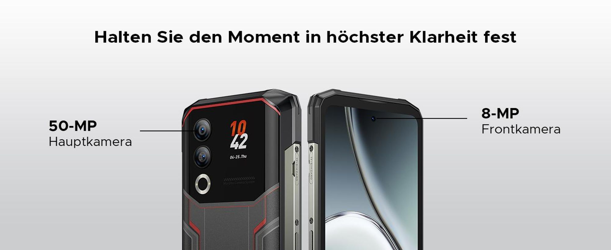 DOOGEE Blade20 Ultra Smartphone Handy, 1,54" Zusatzdisplay, 10300mAh Akku, 8GB+512GB, 6,6" 90Hz, 50MP, NFC, Fingerabdruck, IP68, ohne Vertrag