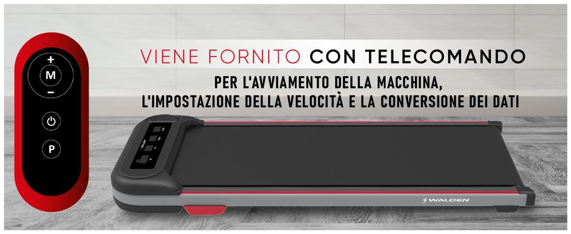 Walden F2200 Walking Pad Tapis roulant 2 in 1 (1-6 km/h) compatto, silenzioso e confortevole per l'ufficio domestico, il fitness e l'allenamento leggero