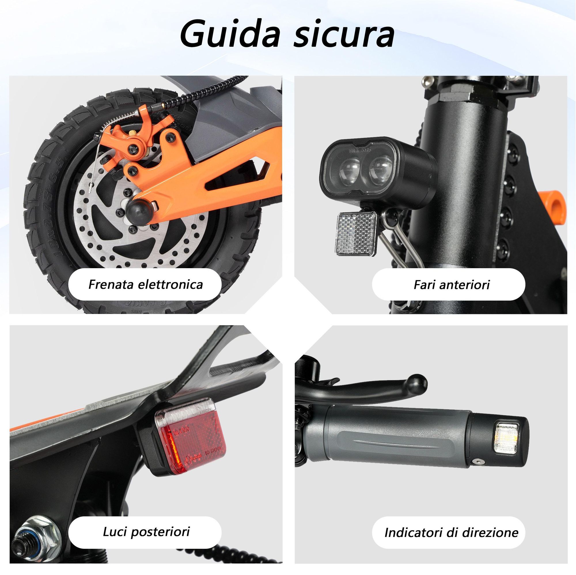 Monopattino Elettrico MAXTURN X1 Ultra - 48V20.8Ah 10'' Scooter Elettrico Telaio Alluminio - Nero