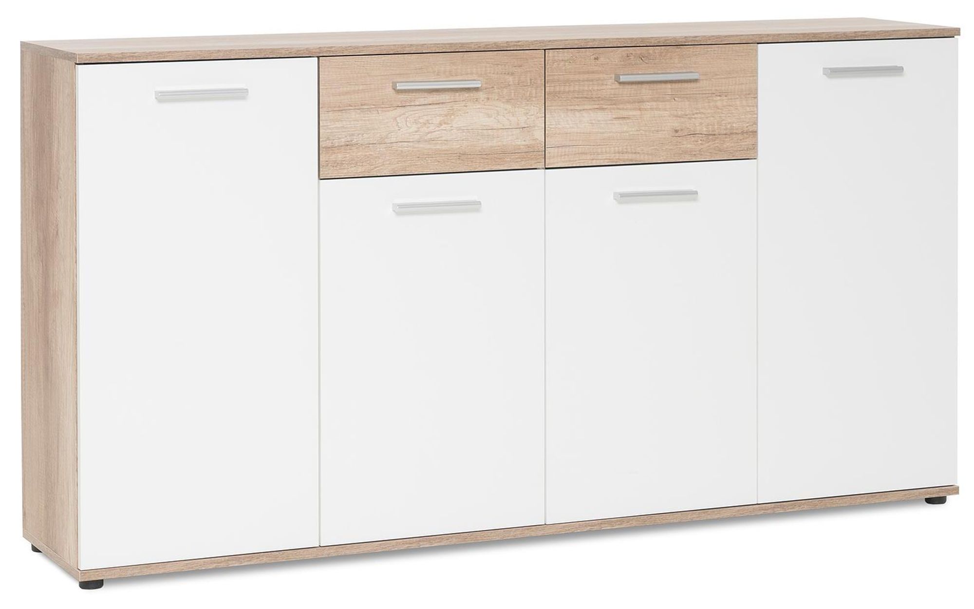 Sideboard >Jacklin< in Wildeiche – Modernes Stauraummöbel mit 4 Türen & 2 Schubkästen