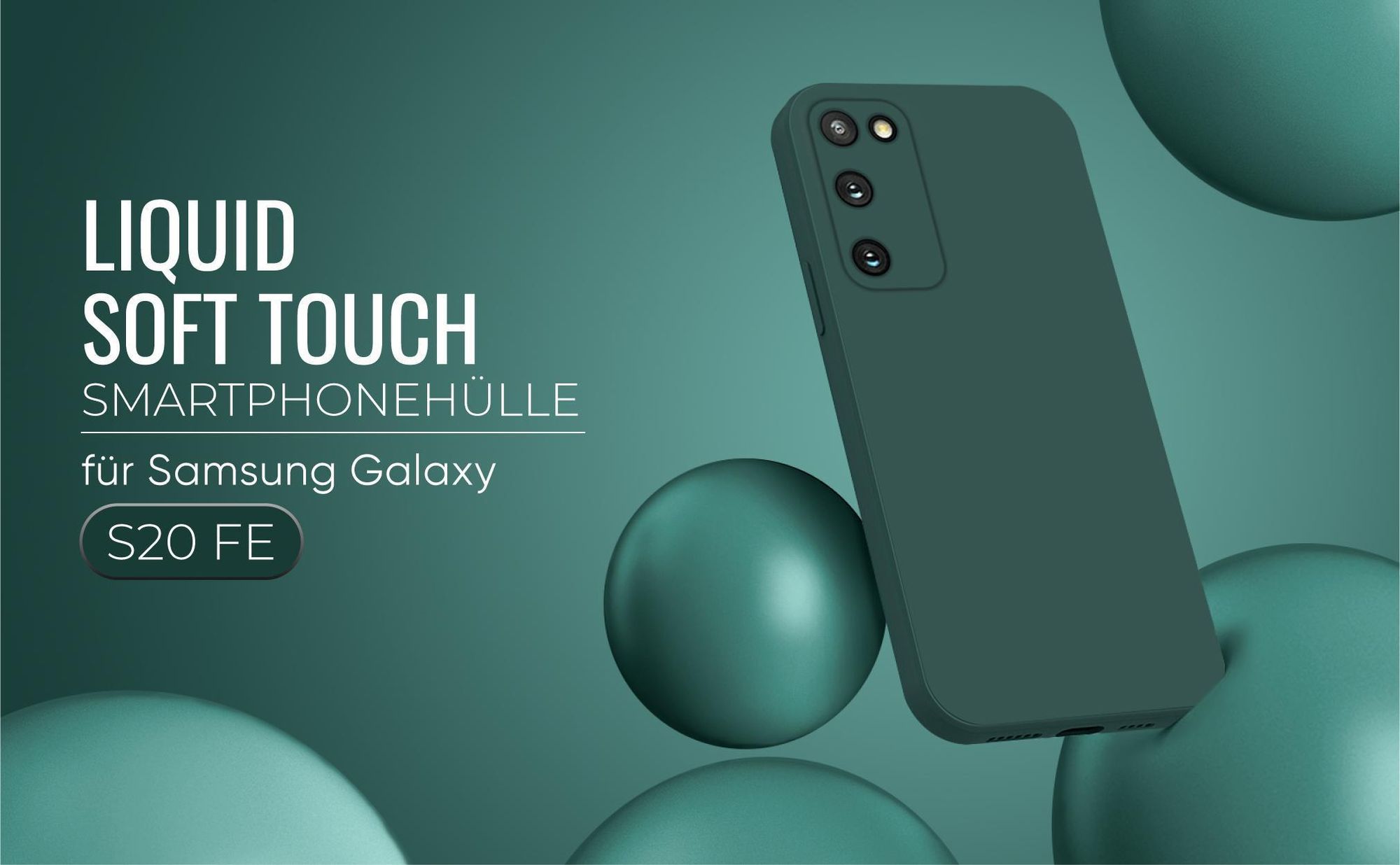 Liquid Soft Touch Smartphone Hülle in Grün für Samsung Galaxy S20 FE