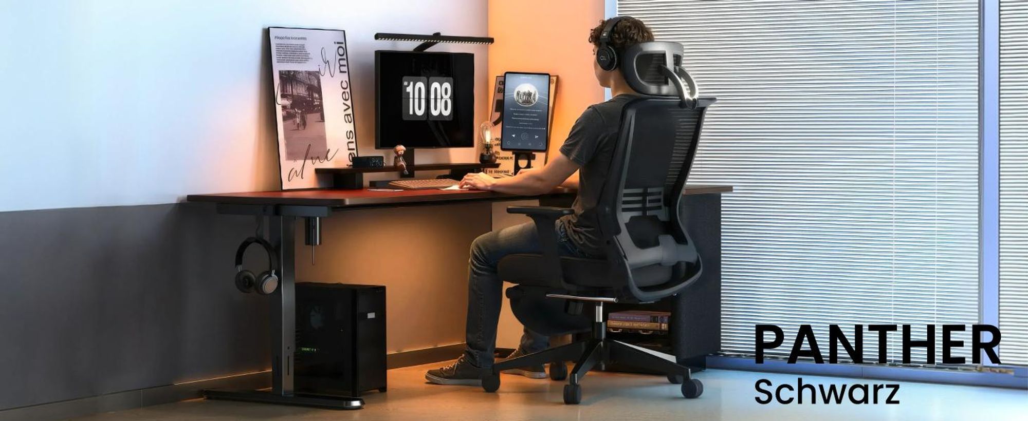 FLEXISPOT Foldex Ergonomischer Bürostuhl, klappbarer Bürostuhl für Kleine Räume mit Lendenwirbelstütze Höhenverstellbaren Armlehnen mit Fußstütze Weiß