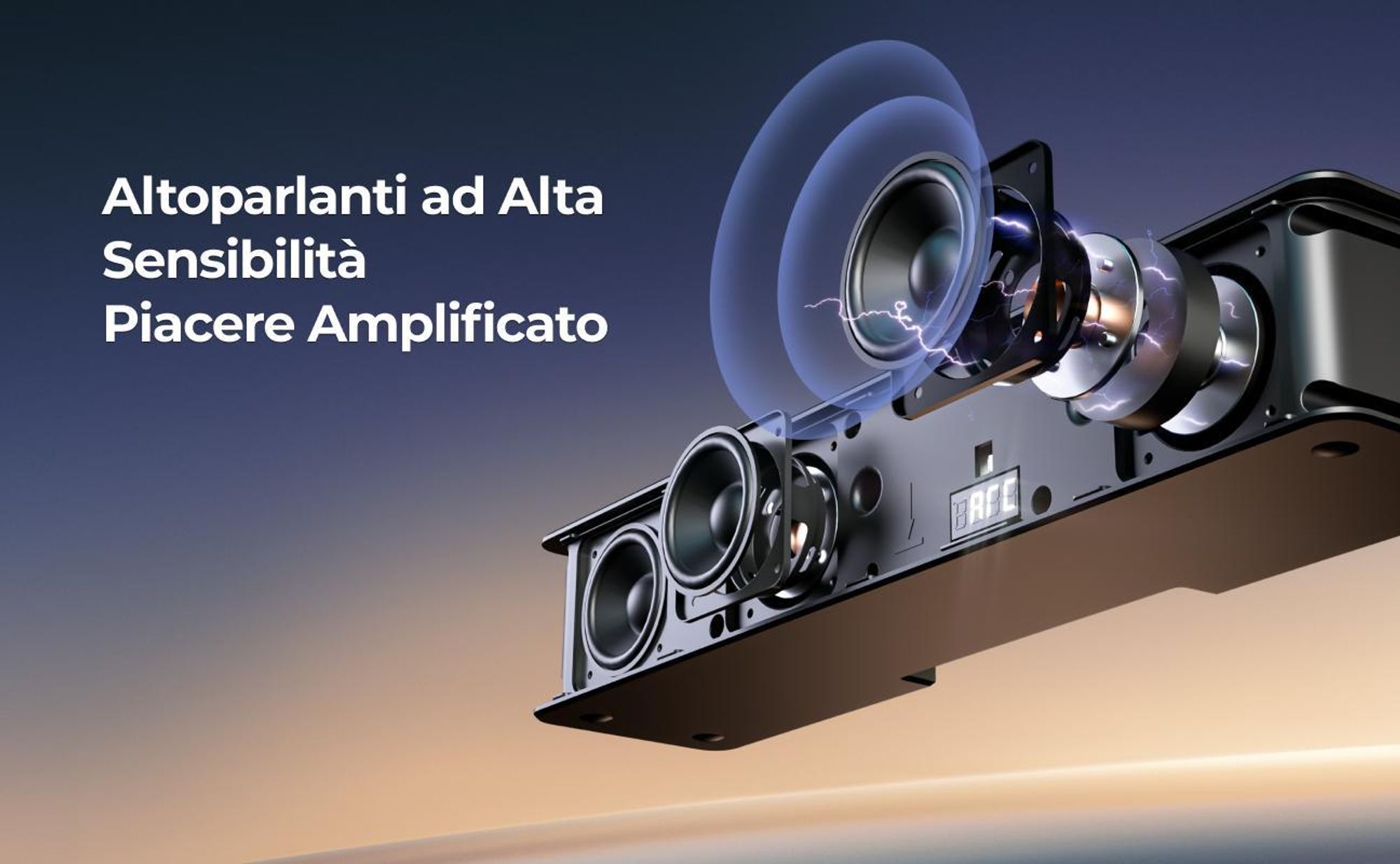 Soundbar Poseidon M4T di ULTIMEA, con Dolby Atmos, sistema audio surround 3D, soundbar per televisori con subwoofer, 2 altoparlanti posteriori e Bluetooth 5.3