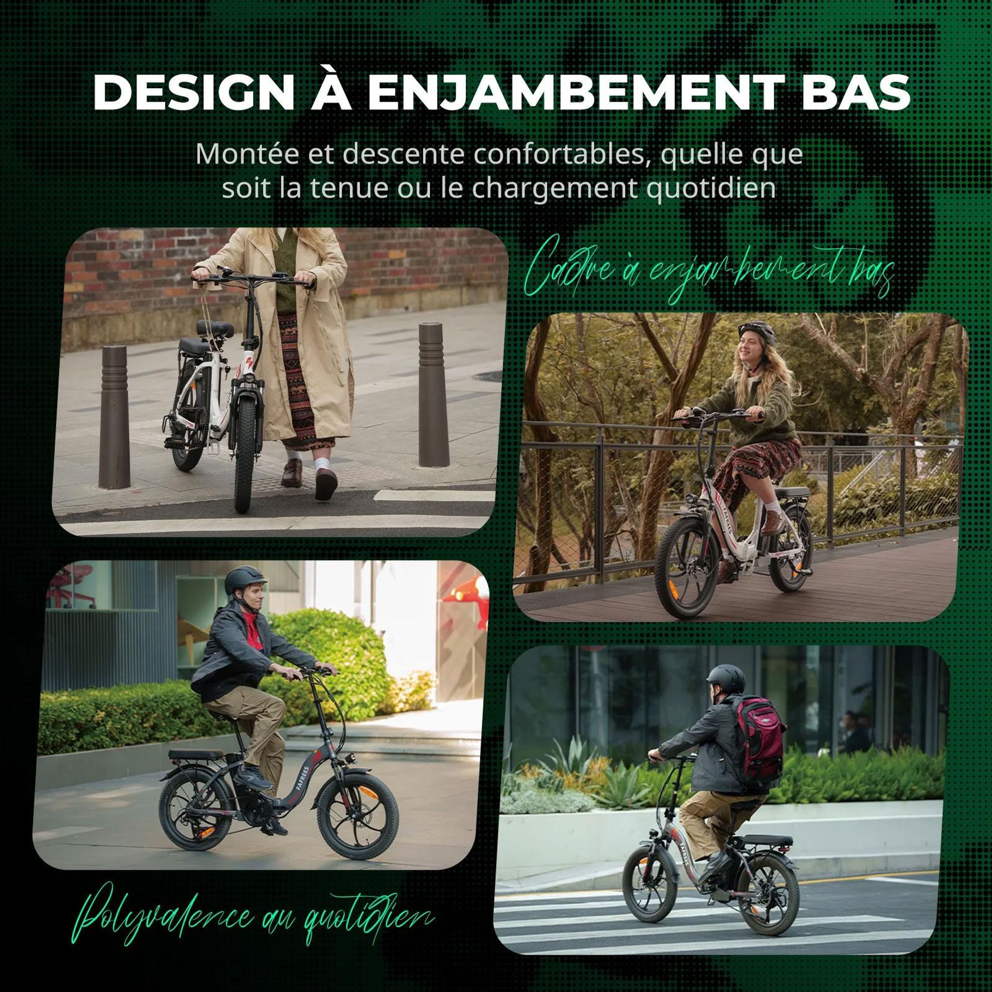 FAFREES F20 Vélo Électrique - Moteur 250W Batterie 36V18Ah 20'' Freins Mécaniques - Gris