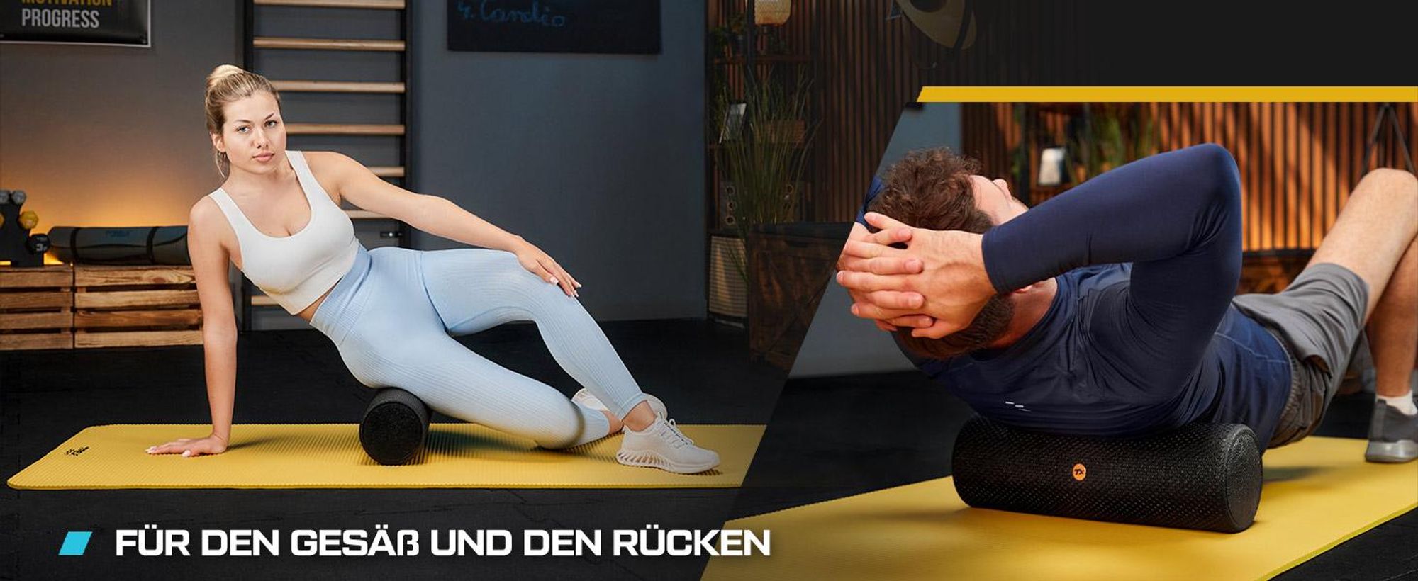 TREX SPORT Faszienrolle mit Mini-Noppen TX-045EPR | Massagerolle aus EPP-Schaumstoff, 45cm, leicht | Fitnessrolle für Rücken, Yoga & Selbstmassage