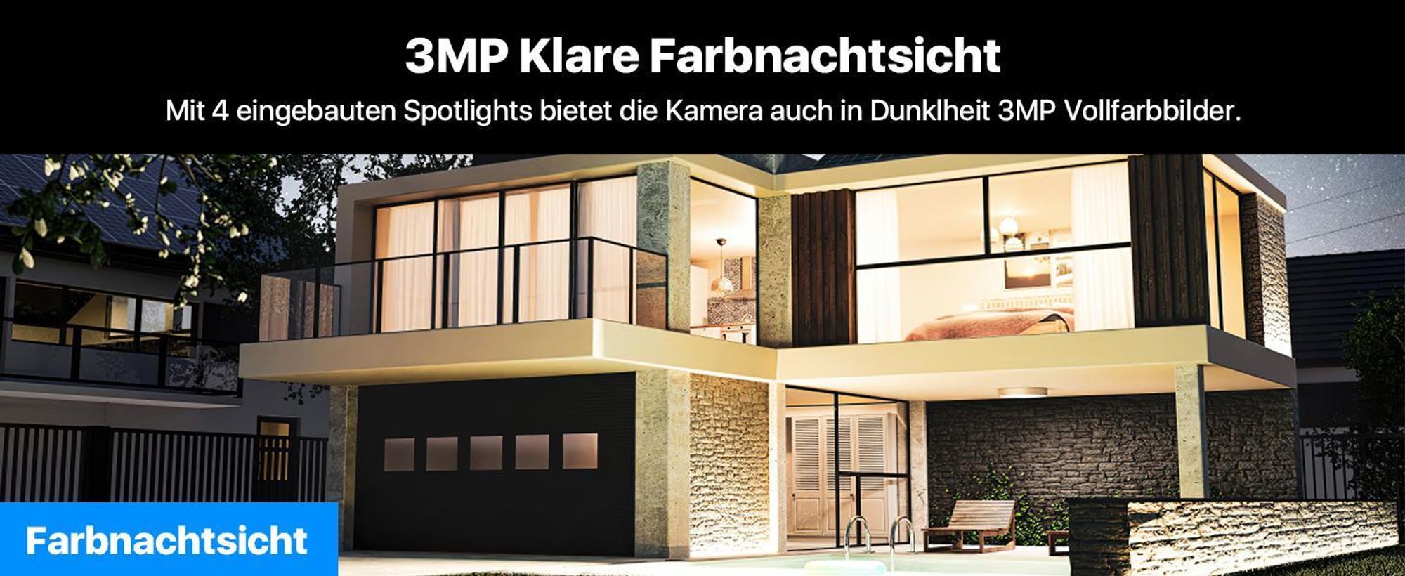 ZOSI 3MP Überwachungskamera Set WLAN Aussen ohne Festplatte, 4X Pan Tilt IP Dome Kamera 355°/140° Schwenkbar, Personenerkennung, Farbnachtsicht
