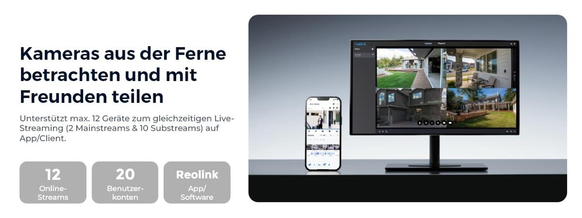 Reolink RLK8-800V4 Überwachungssystem, 4X 4K 8MP IK10 PoE Überwachungskamera & 8CH 2TB HDD NVR, 125° Weitwinkel, Smarte Erkennung, Farbnachtsicht