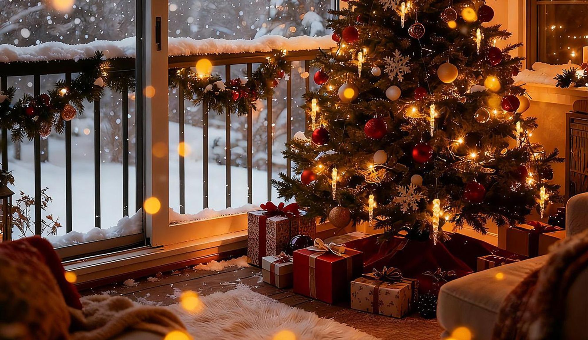 LED Lichterkette Weihnachtsbaum Lichterkette mit Warm+Kaltweiß funkelnden Eiszapfen 11 Modi/ 1,5m 8 Girlanden für 60cm - 150cm Tannenbaum