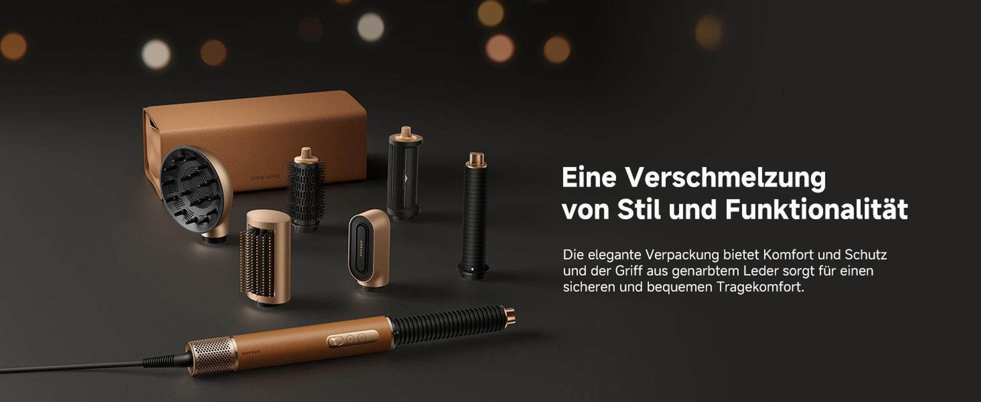Dreame AirStyle Pro 2 ,7in1 Multistyler,Schnelltrocknend,2Lockenaufsätze,Volumen für das Haar,glättende Bürste,Kräusel Reduzierung,2026e Version,Braun