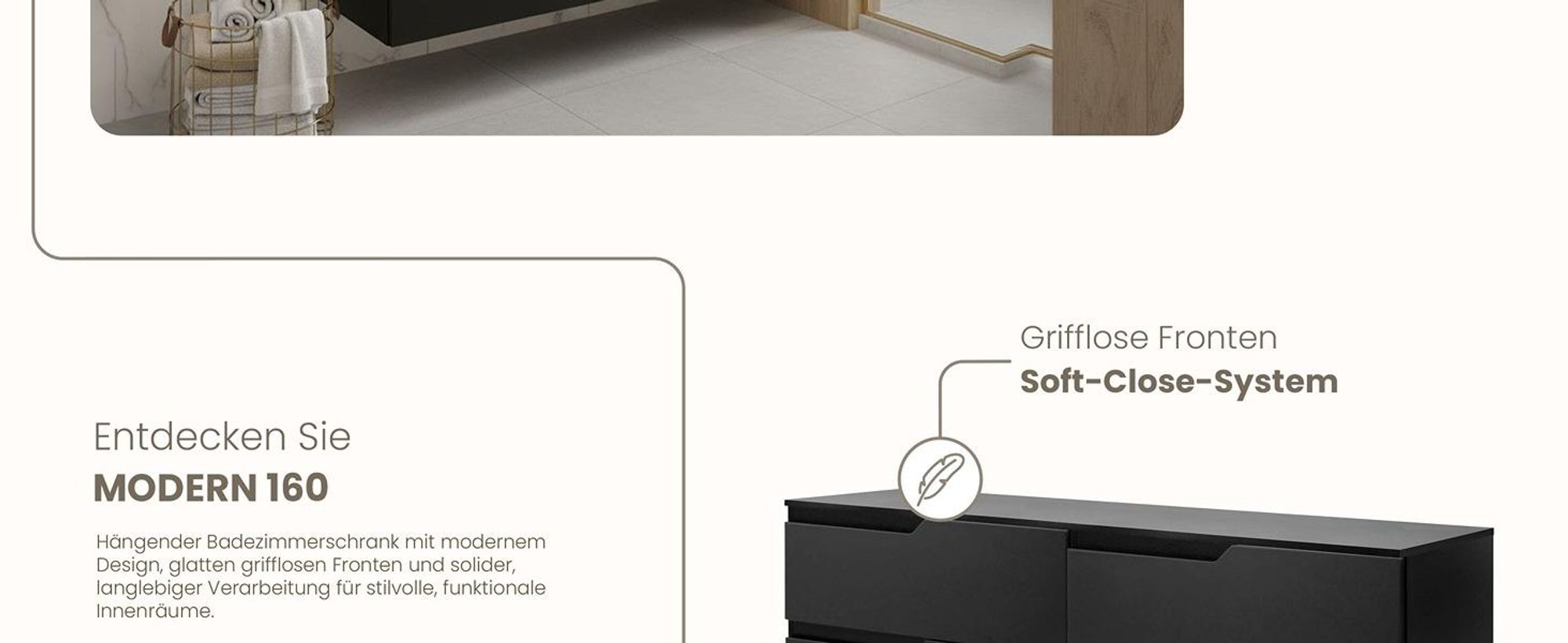 RODAN, Badmöbel, Badschrank, Badezimmermöbel, Badezimmer, MODERN, Waschbeckenunterschrank