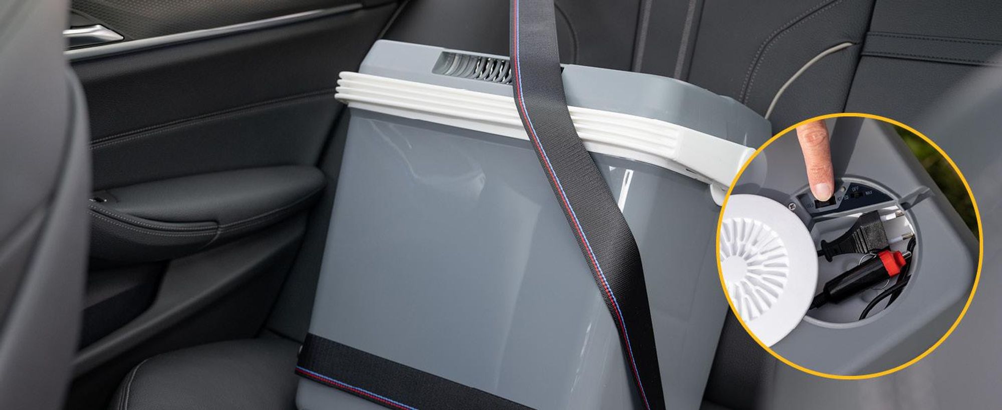 TZS First Austria - Kühlbox 32L elektrisch 12V 230V Anschluss für Auto & Steckdose - Thermoelektrisch - Grau