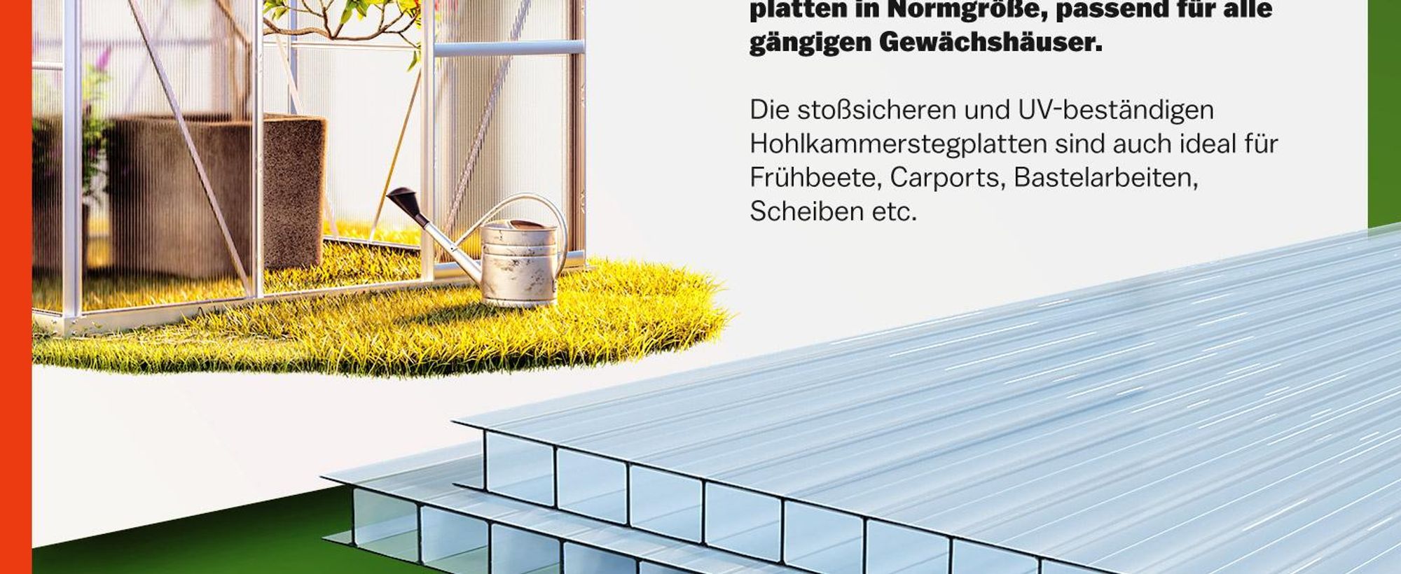 GARDEBRUK® 14x Doppelstegplatten 4mm