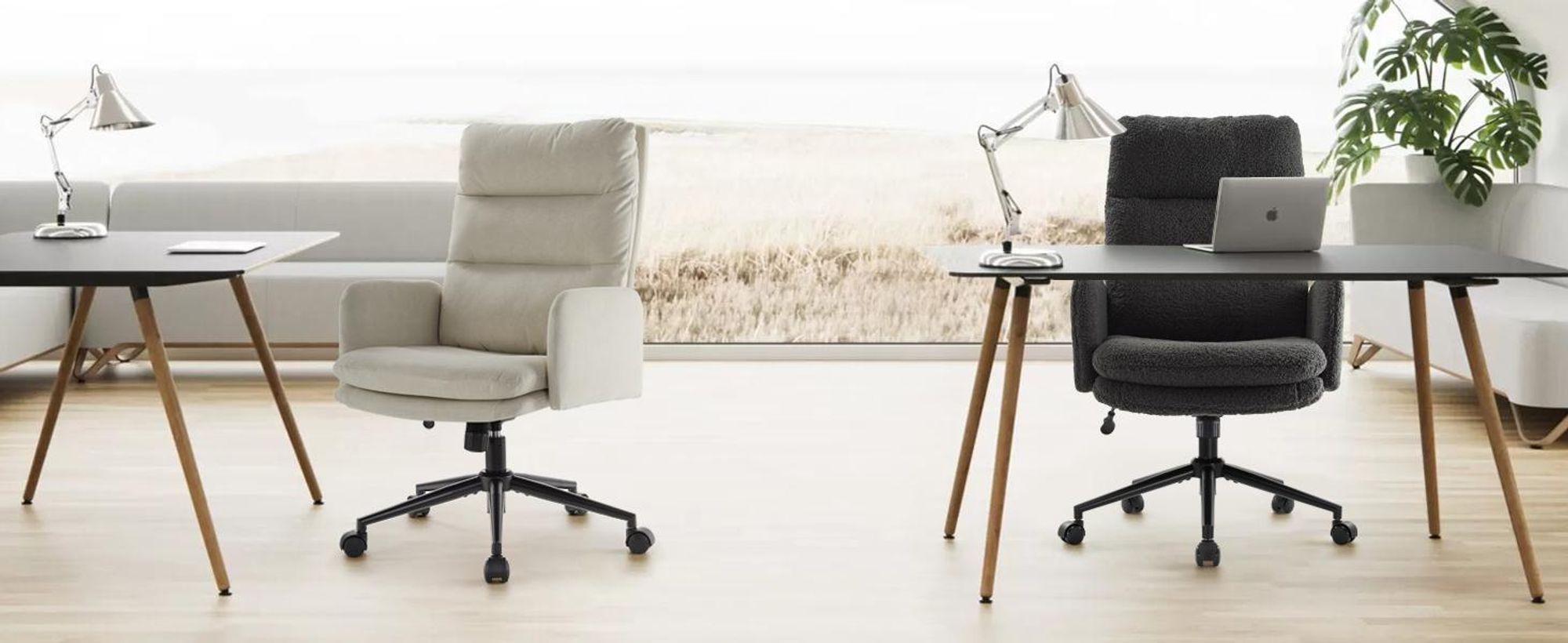 IWMH Bürostuhl, Drehstuhl mit höher Rückenlehne, Höhenverstellbar Stuhl mit Rollen und Armlehne für Schminktisch Schreibtisch - Samt - Grün