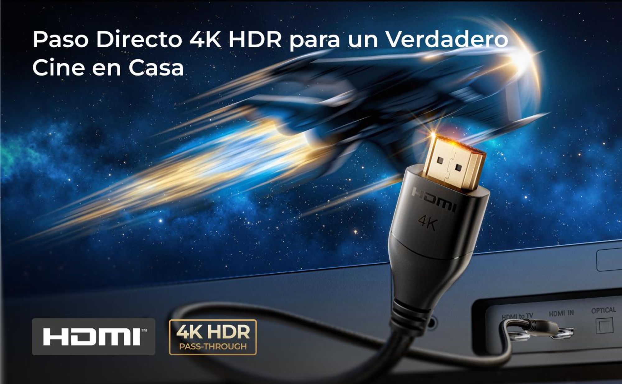 Barra de sonido ULTMEA Skywave Series 5.1.2 con tecnología Dolby Atmos, sistema de sonido envolvente inalámbrico de 530 W, compatibilidad 4K-HDR, HDMI eARC, Bluetooth® 5.4
