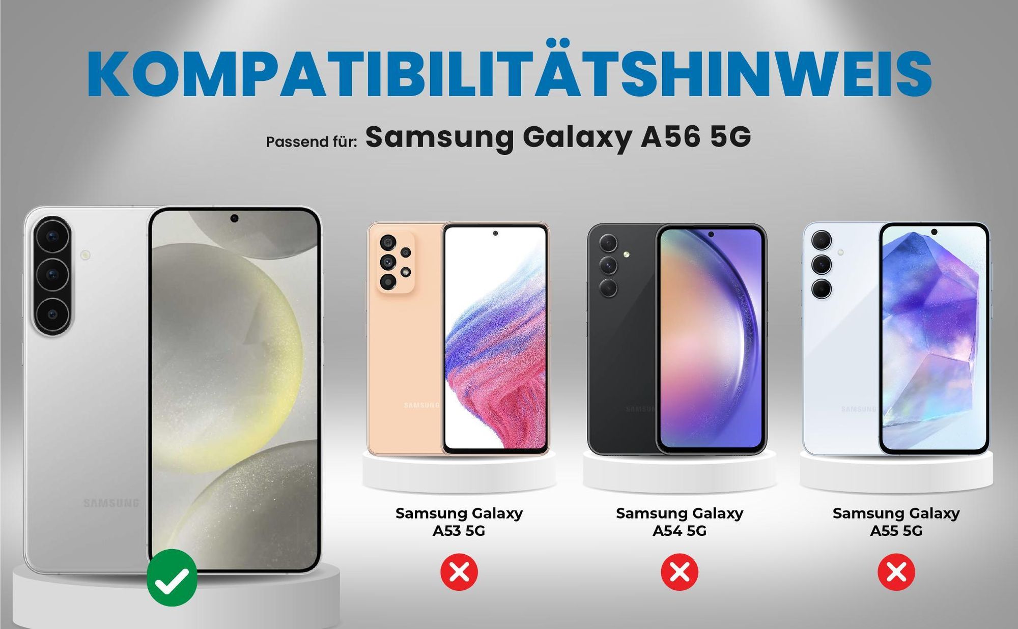 Kompatibilitätshinweise Hülle für Samsung Galaxy A56 5G