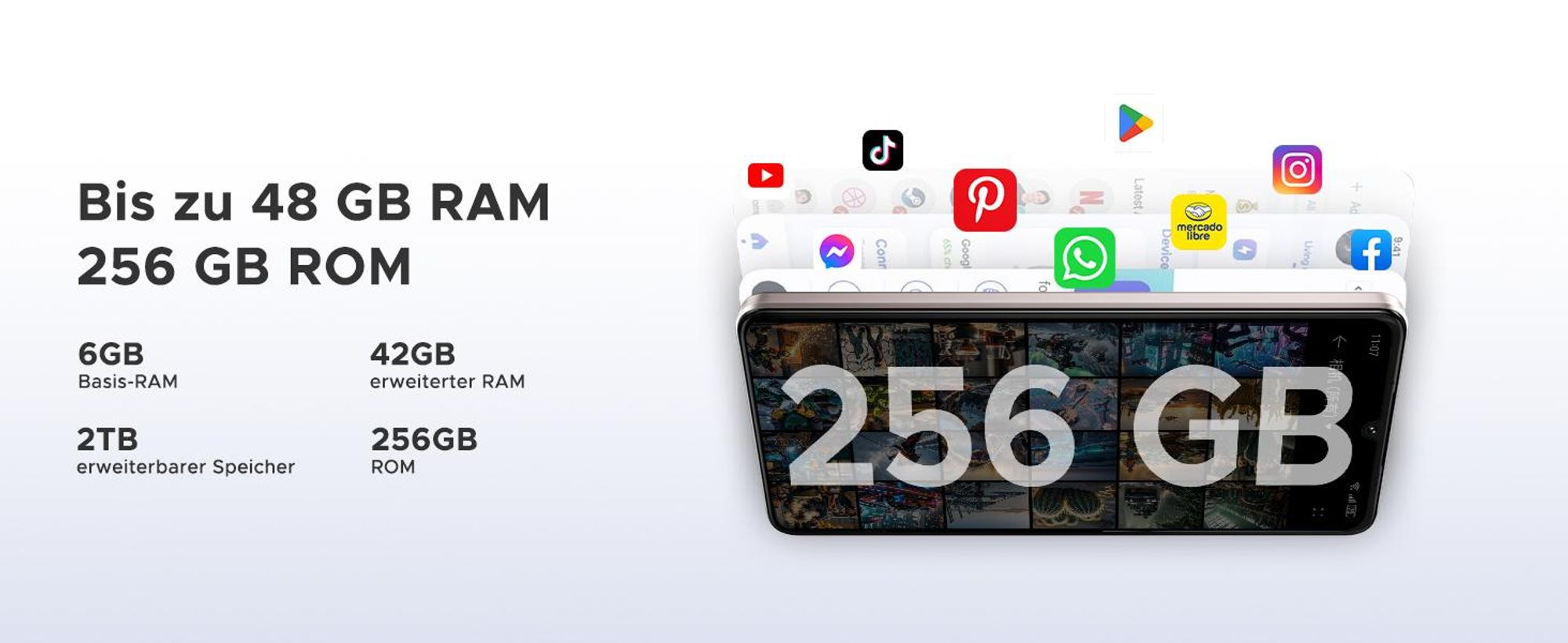 DOOGEE Note59 Pro Smartphone, Android 16, 6,75" scherm met 120Hz, 6250mAh batterij, 48GB+256GB opslag, 5G, 16MP camera, NFC, vingerafdruksensor, zonder abonnement