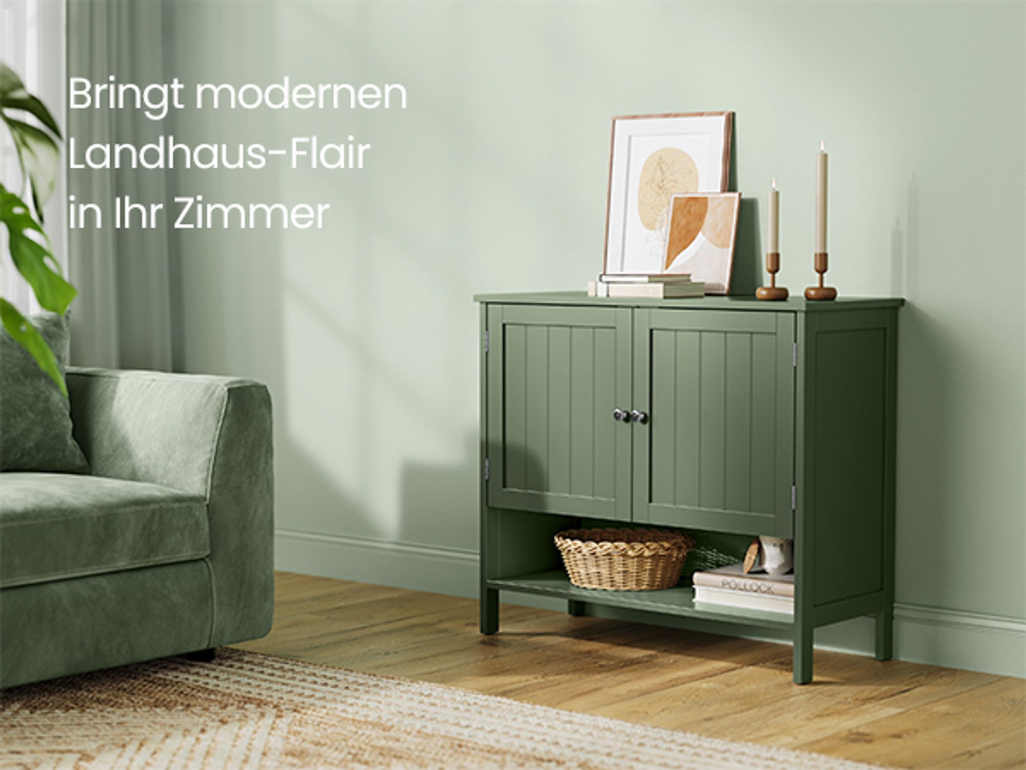 VASAGLE Schuhschrank moderner Landhausstil, mit höhenverstellbaren Ablagen, 35 x 80 x 70 cm