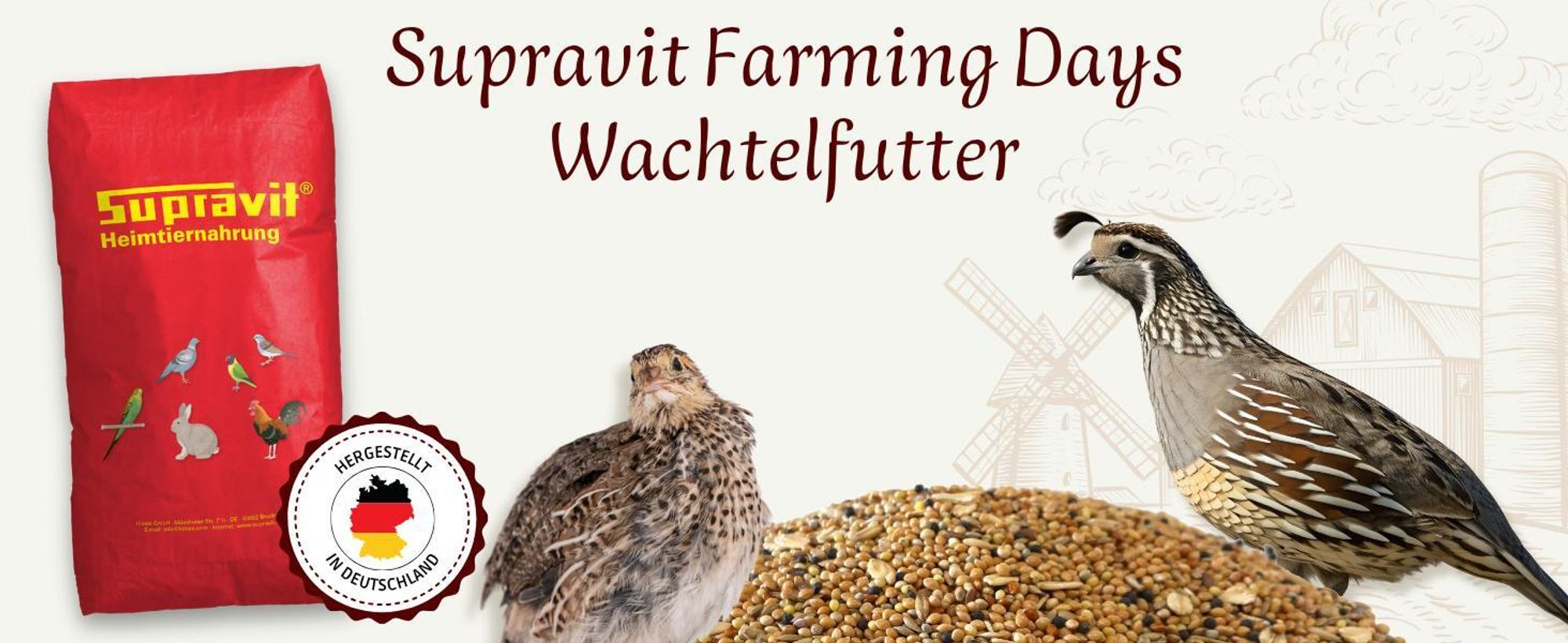 Wachteln mit Produkt