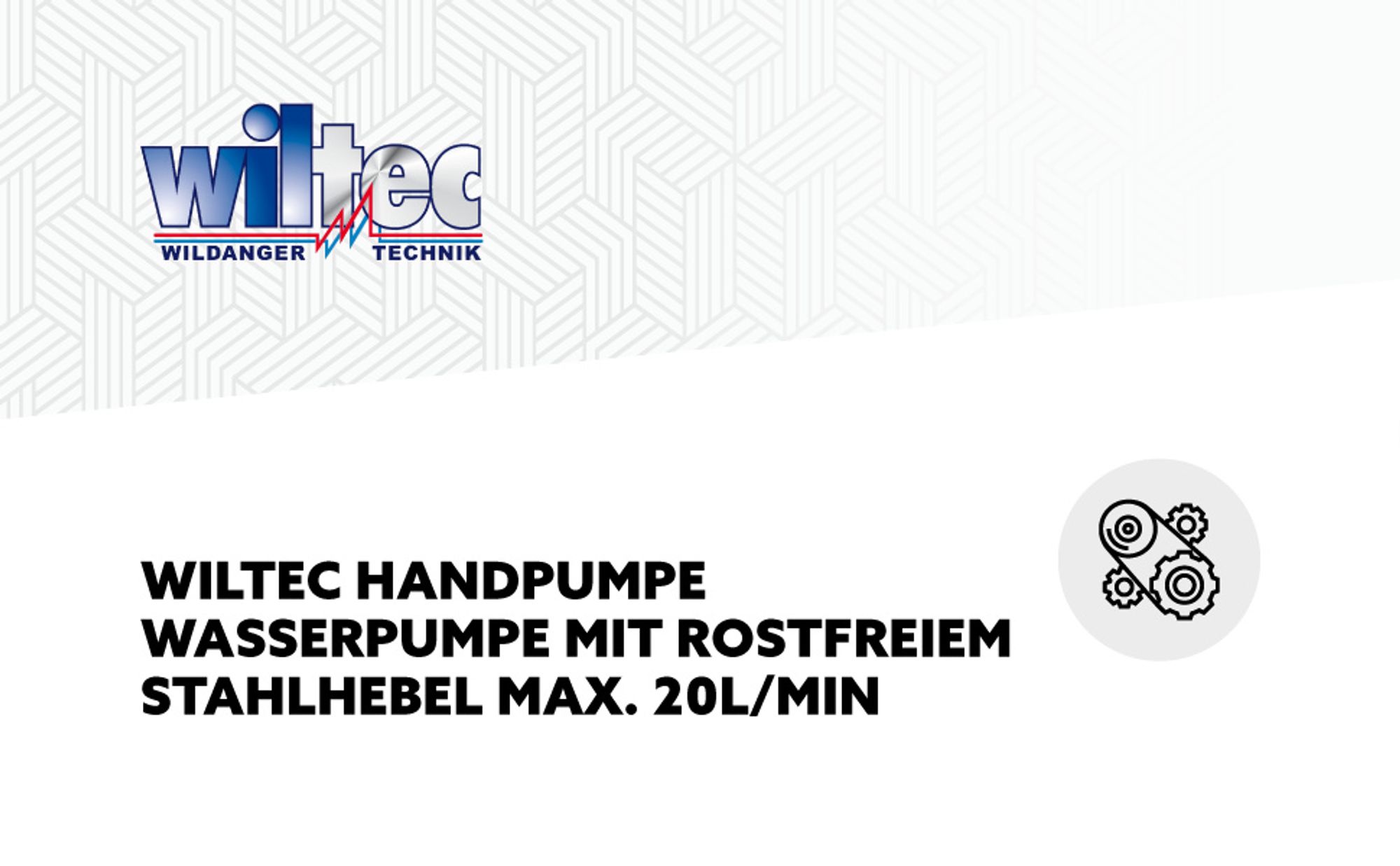 Handpumpe Wasserpumpe mit rostfreiem Stahlhebel max. 70l/min