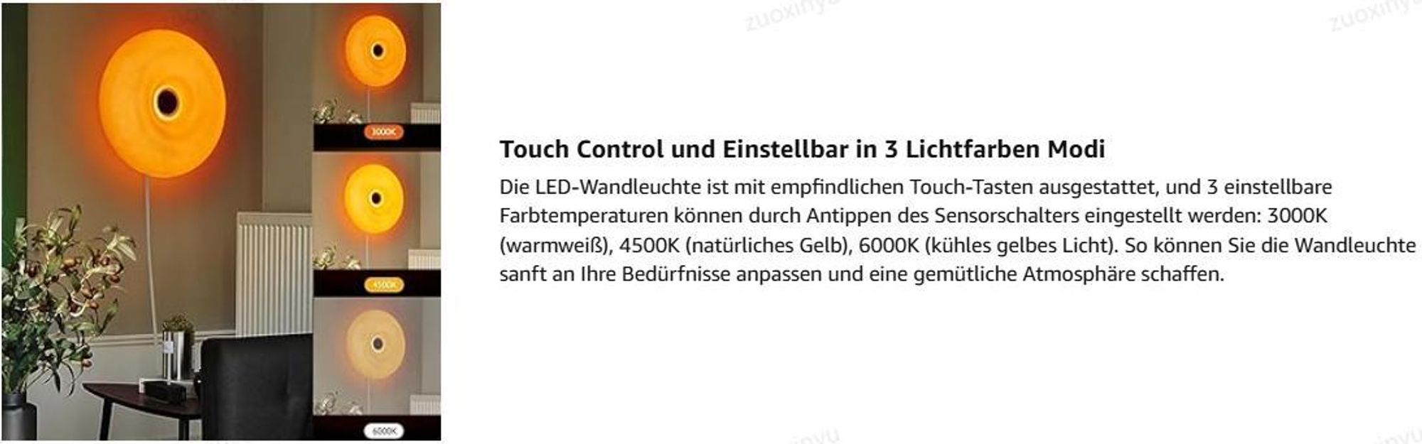 LED Tischlampe dimmbar, Retro Donut Nachttischlampe bruchsicher, 3 Lichtfarben Touch-Steuerung, USB Aufladbar 2000mAh Nachtlicht für Schlafzimmer