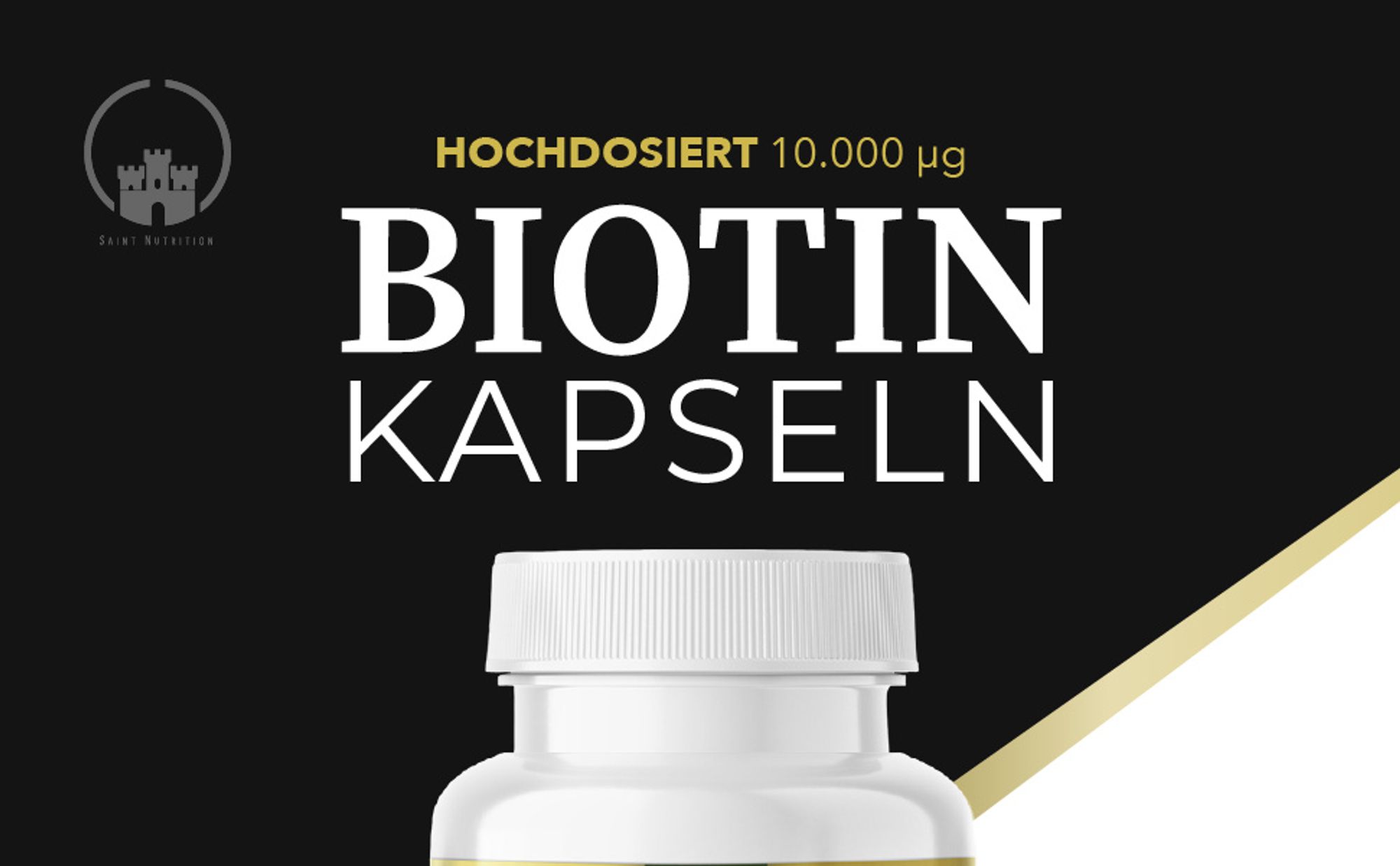 Saint Nutrition® Biotin Kapseln – Haarwachstum – anregen der Haarwurzeln – wenig Haare – volles und kräftiges Haar – für Männer und Frauen - B7