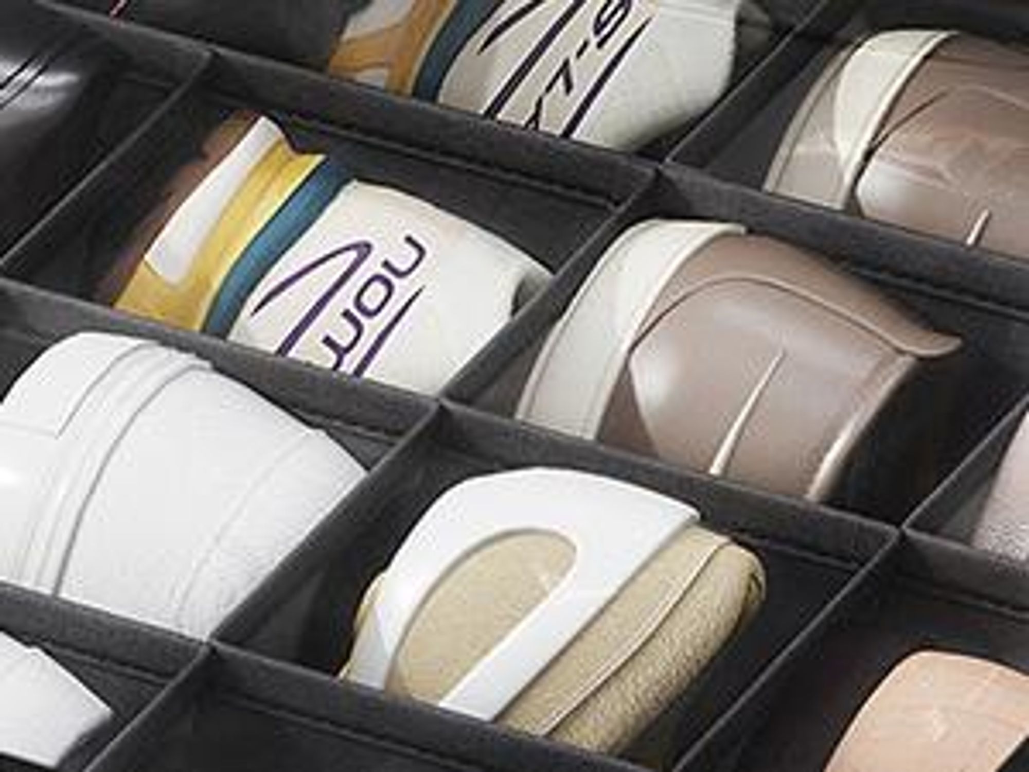 Schuh-Organizer, für bis zu 16 Paar Schuhe, Schuhaufbewahrung, Griffe, transparenter Deckel, für Schlafzimmer