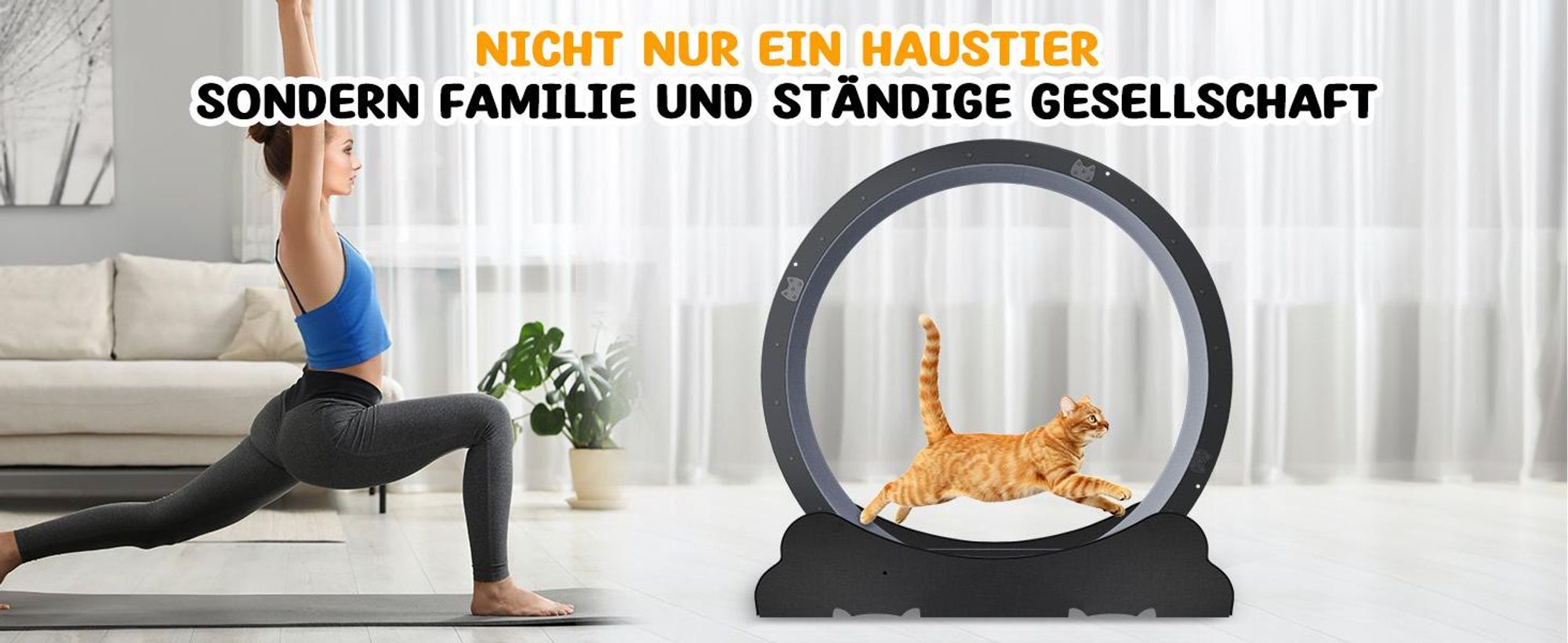 GTPLAYER Katzenlaufrad, laufrad Katze, Extra großer 100 cm, ultraleises Laufrad mit Abnehmbarer Teppich und Spielzeug, Aufkleber, Verriegelung, geeign