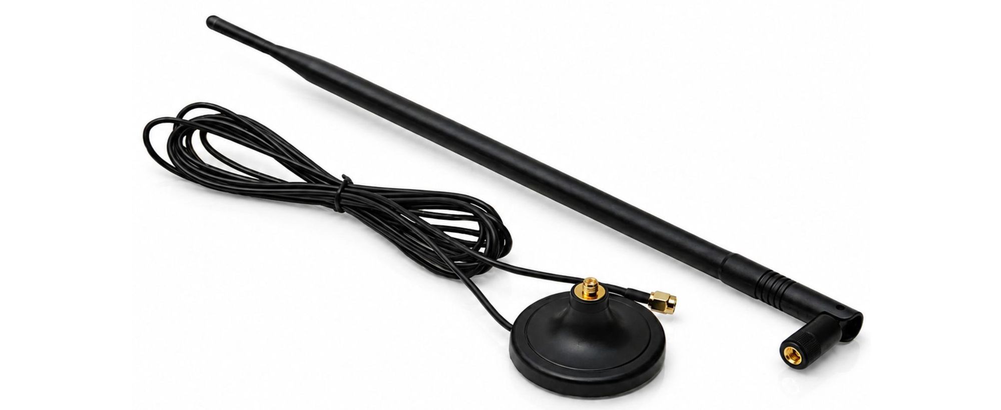 O01C WLAN Antenne 18 dBi – High Gain WiFi Antenne mit Standfuß & Verlängerungskabel Umbauset