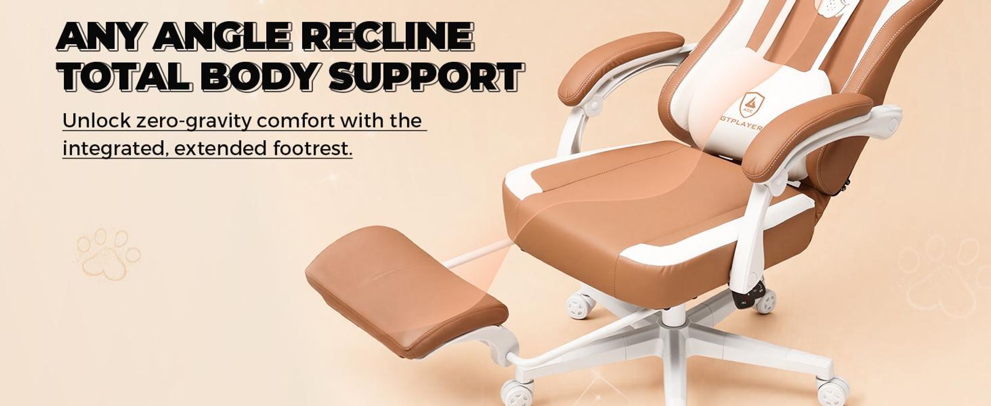 GTPLAYER Roztomilá herní židle, herní židle, ergonomická kancelářská židle herní židle s kočičíma ušima, paměťovou pěnou a opěrkou nohou, 150 kg Imitace kůže