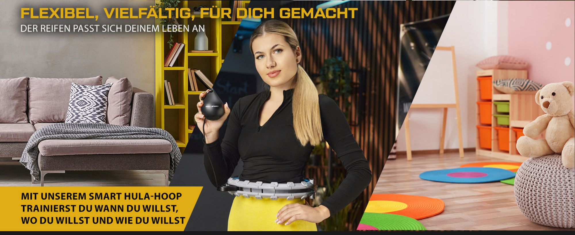 TREX SPORT Smart Hula Hoop Reifen mit Zähler TX-020CHH | Fitnessreifen mit LCD Display, 400g Gewicht, 24 Segmente, 360° Massage mit Noppen | Grau