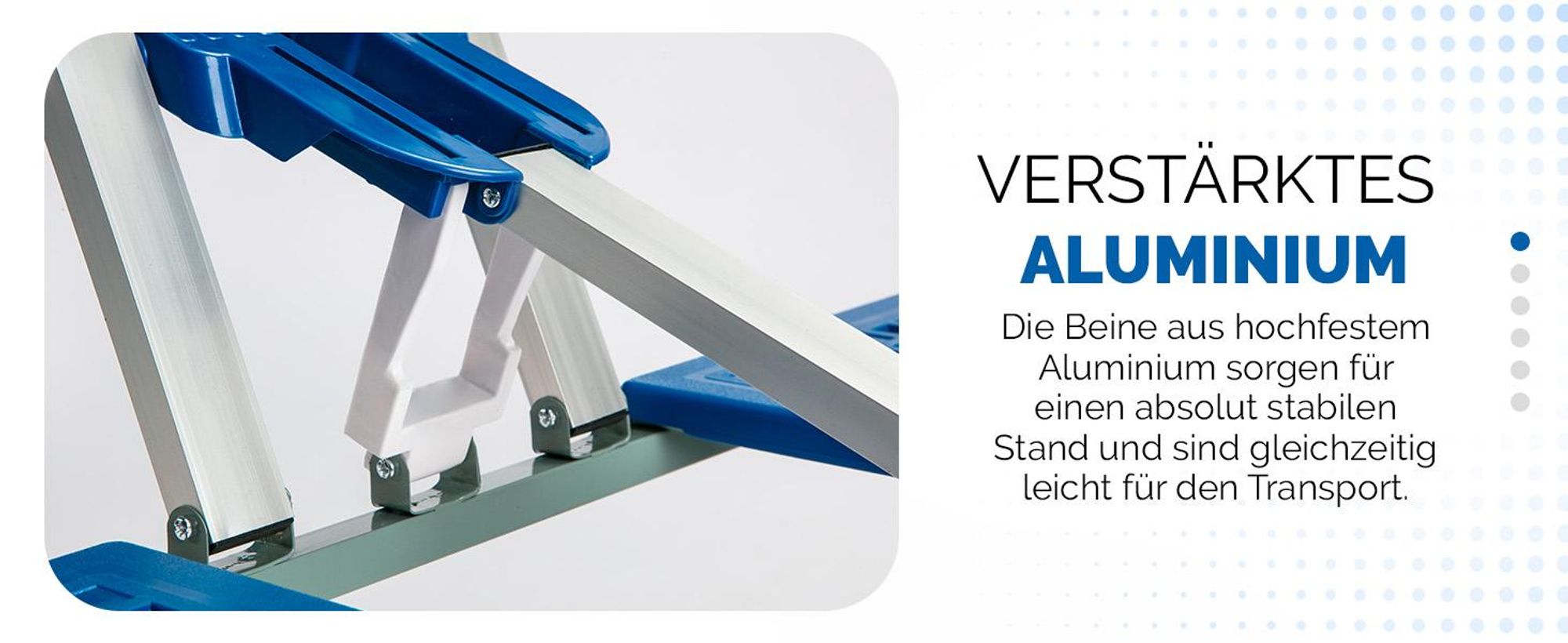 CASARIA Campingtisch mit 4 Sitzplätzen Blau