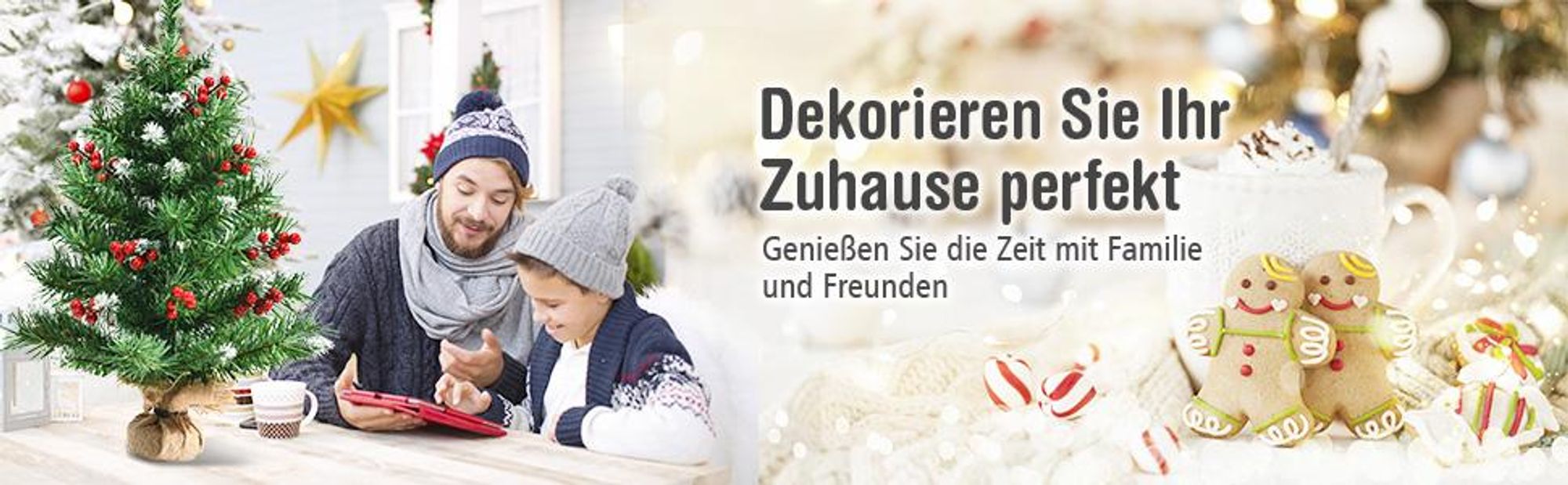 COSTWAY 60cm Kleiner Weihnachtsbaum, Mini Weihnachtsbaum mit 76/108 Zweigen, roten Beeren und Sockel, künstlicher Tisch Weihnachtsbaum für Haus Büro