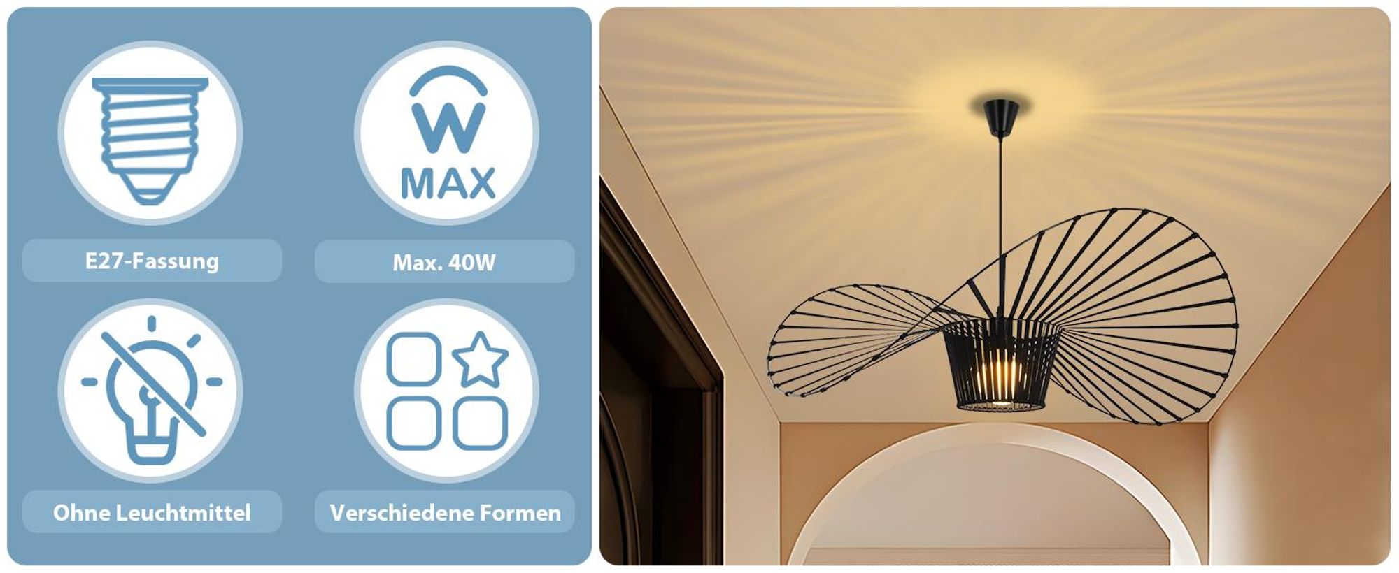 ZMH závěsné svítidlo k jídelnímu stolu 120 cm, závěsná lampa do obývacího pokoje, závěsná svítidla E27, lampa k jídelnímu stolu s nastavitelnou výškou, závěsné svítidlo do jídelny, kreativní jídelní st