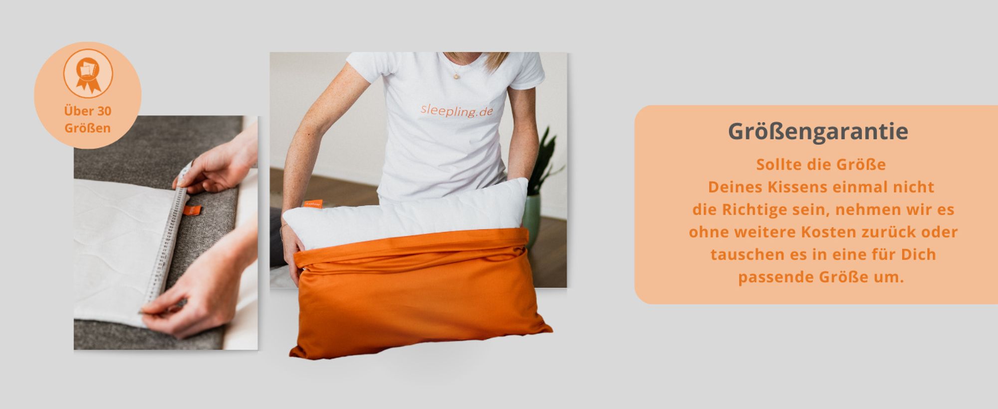 Kopfkissen 70 x 70 cm, Bettkissen, 100% Mikrofaser, für Allergiker geeignet, sleepling Basic 100