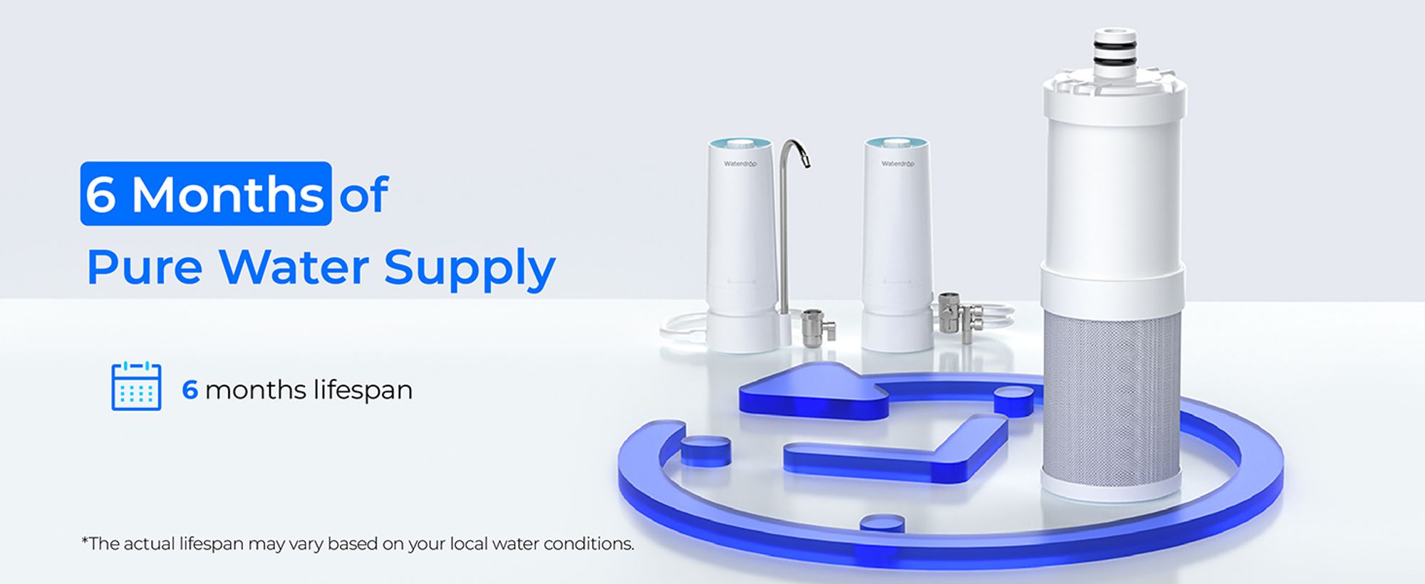 Waterdrop WD-CFF-04 Ersatzfilter, Ultra Filtration Wasserhahn System, Arbeitsplatte Wasserfilter, Ersatz für WD-CTF-07, WD-CTF-08 (1)
