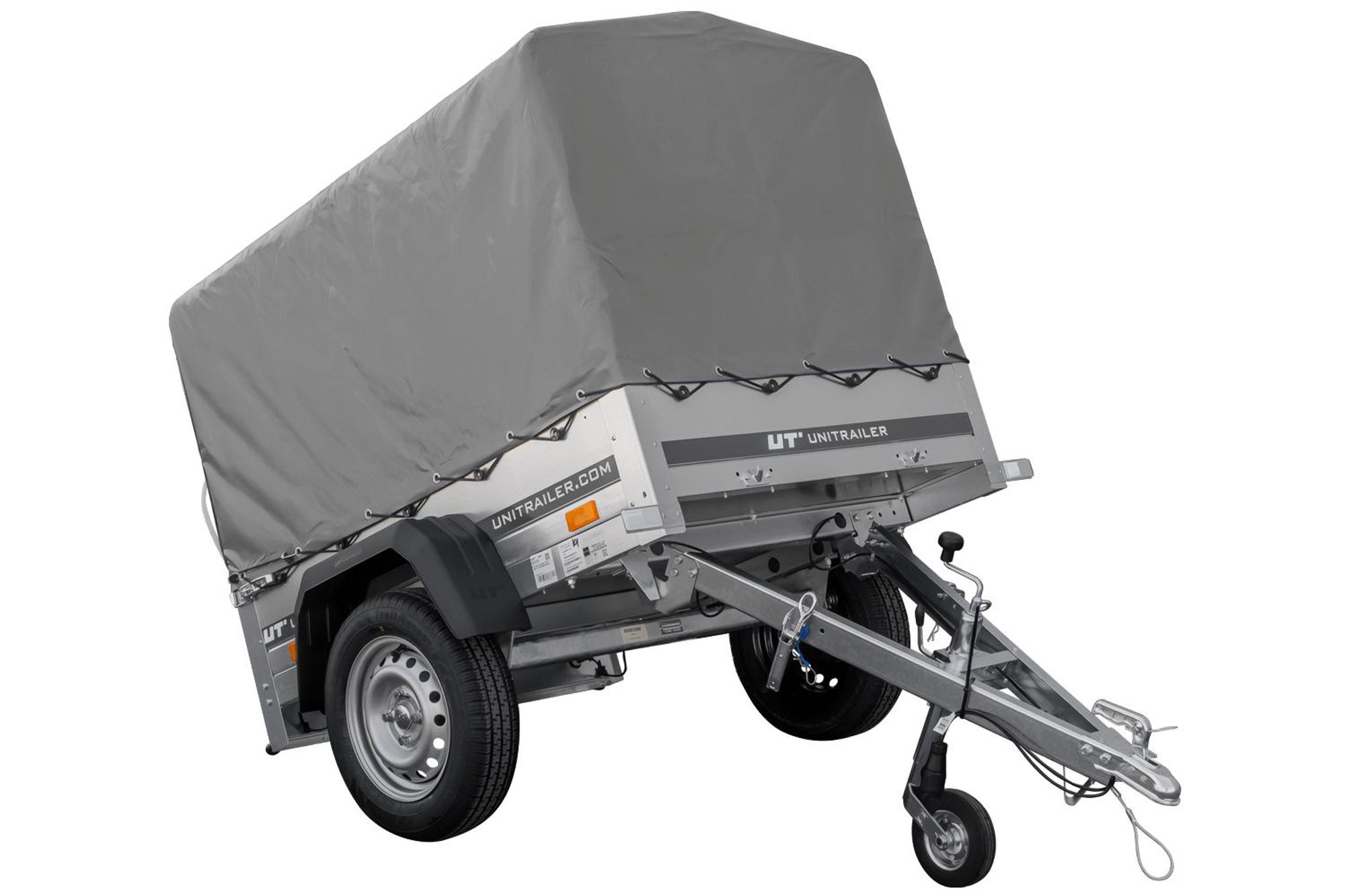 Kipper Anhänger 750 kg Garden Trailer 150 KIPP 150x106 cm [mit Hochplane, Hochspriegel und Stützrad]