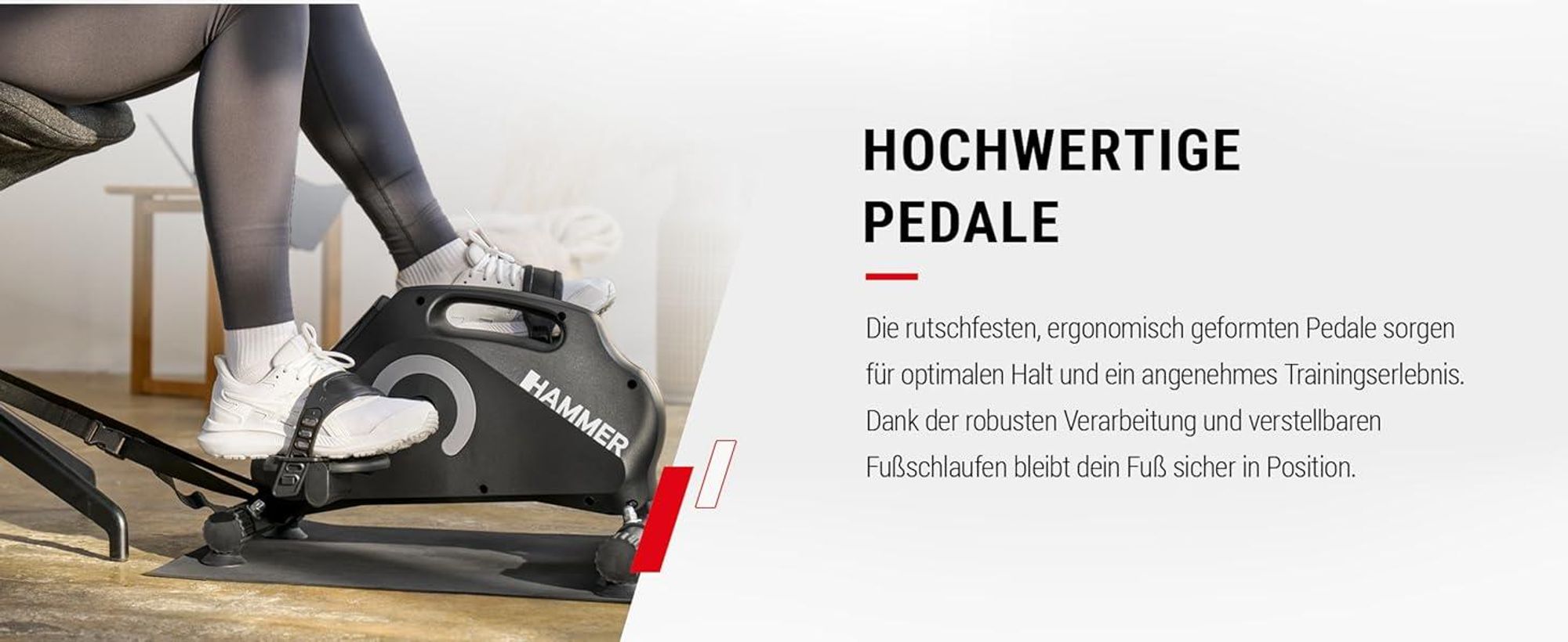 HAMMER Pedaltrainer Magnet, Arm und Beintrainer für Zuhause
