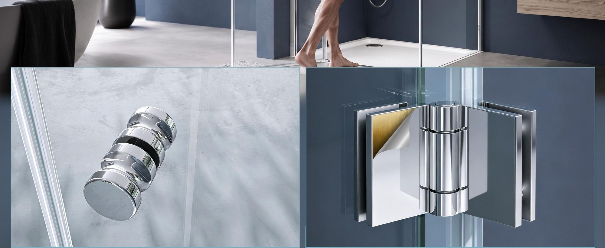 doporro Eck-Duschkabine 80x80cm Dusche Eckdusche Duschabtrennung ESG-Sicherheitsglas Klarglas inkl. Easy-Clean-Beschichtung R05K