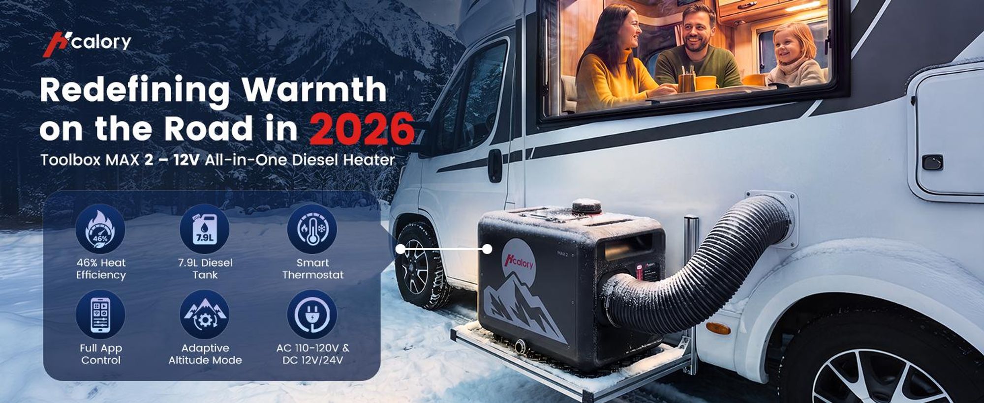TB MAX 2 Diesel Luftheizung 8KW, 7,9L All-in-One Standheizung mit APP-Steuerung, drahtloser Temperaturmessung & Höhenmodus, EU-Stecker